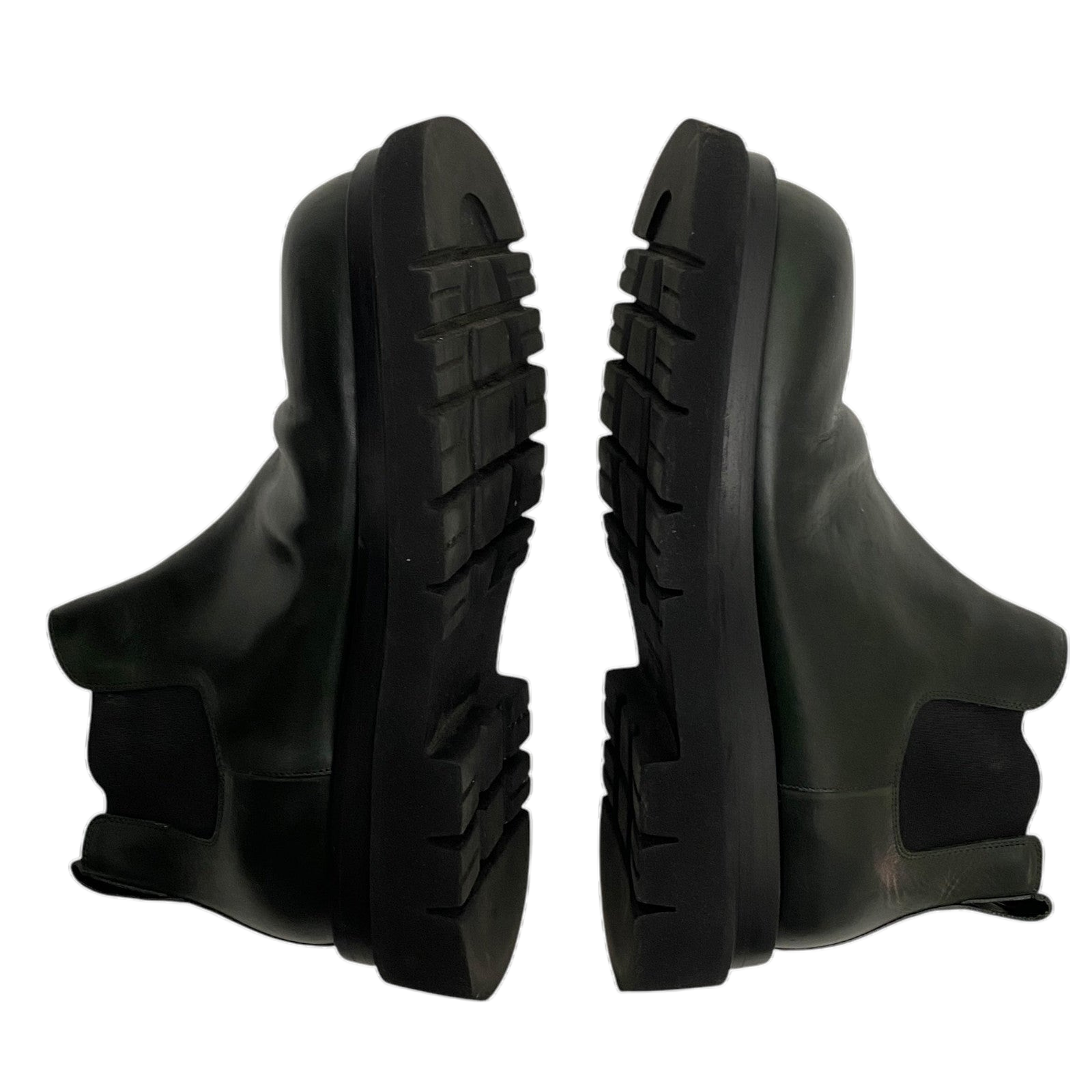 Bottega Veneta Lug Chelsea Ankle Boots Dark Green(Size 43/US10)