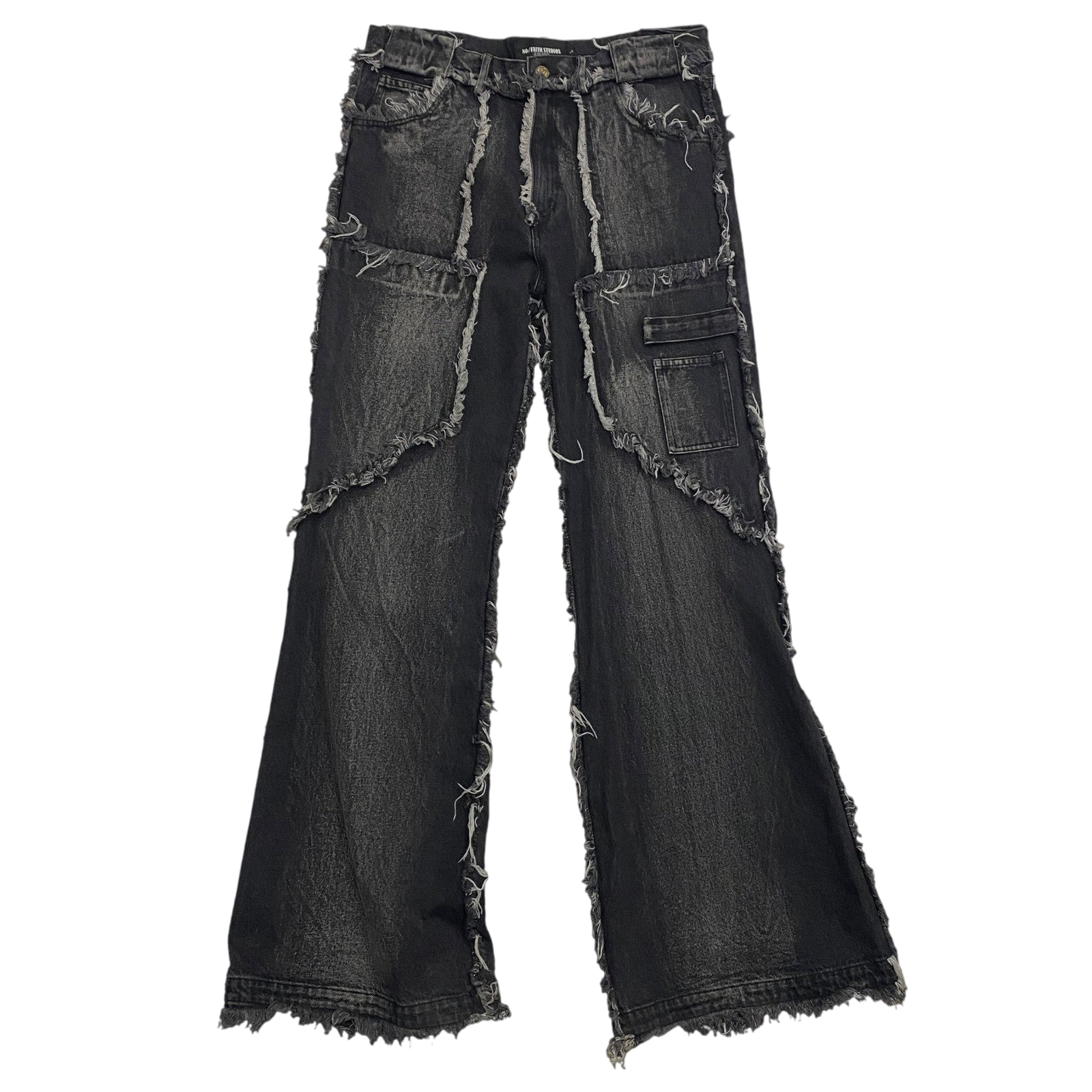 NO/FAITH STUDIOS Flared Jeans Grey (Fits 34")
