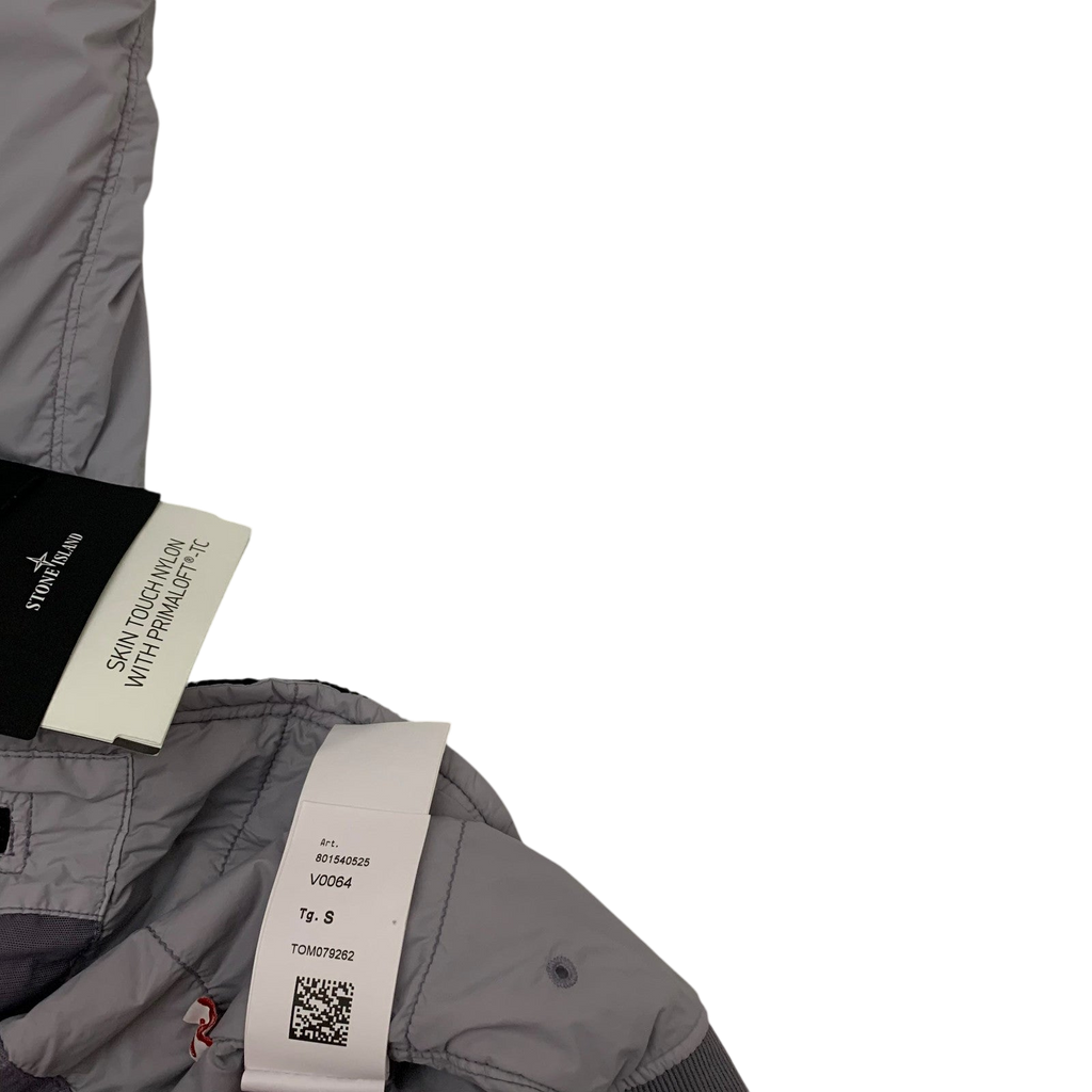 Stone Island Garment-Dyed Skin Touch Nylon Bomber Jacket Grey (Fits S-M)