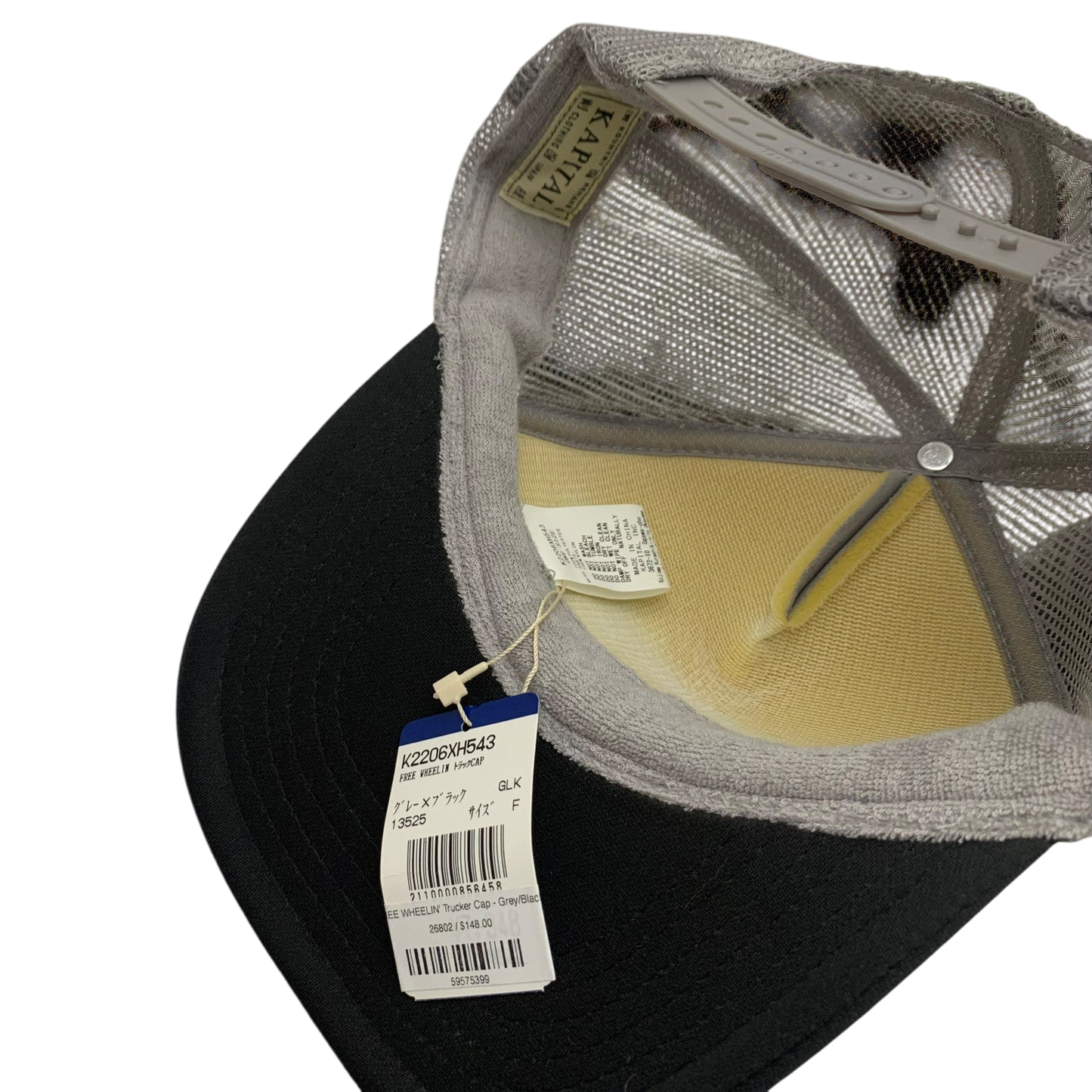 Kapital ‘Free Wheelin' Trucker Cap Grey/Black