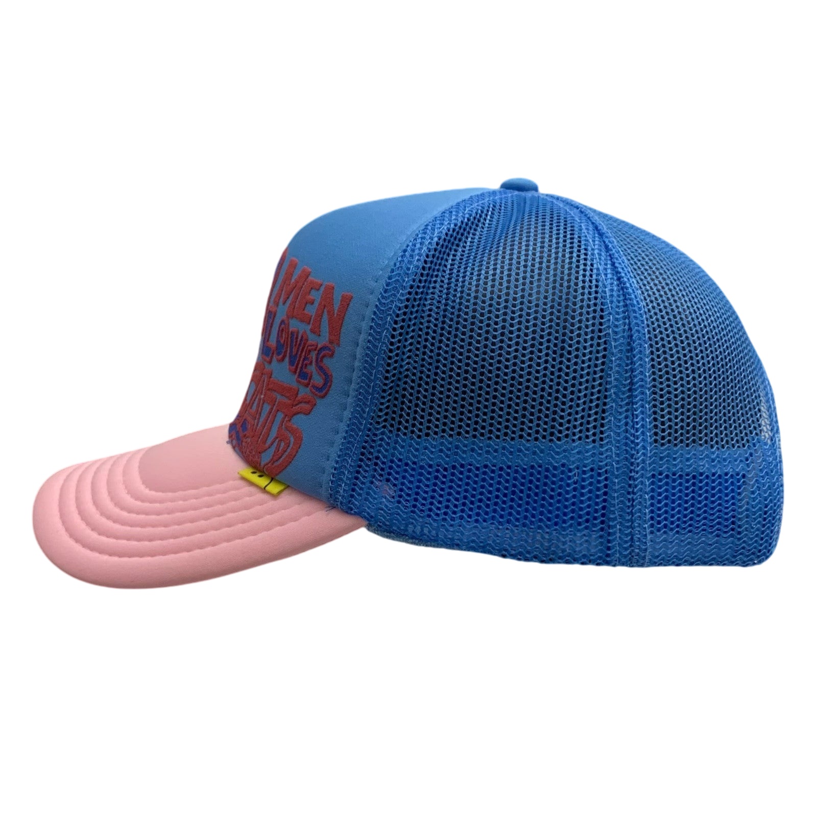 Kapital ‘Denim Men Loves Cats' Trucker Cap Blue/Pink