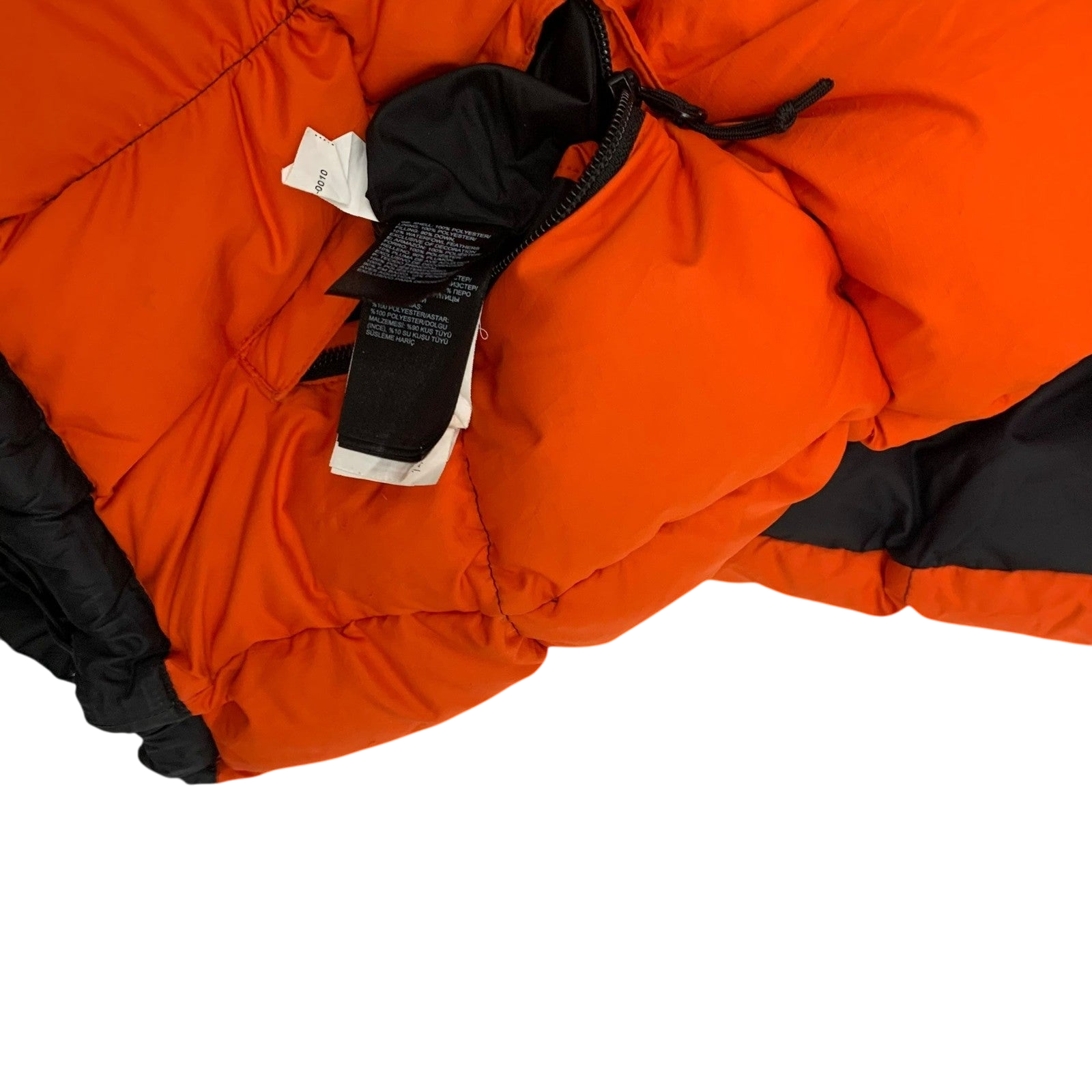 The North Face Nuptse 700 Down Puffer Jacket Orange/Black (Size L-XL)