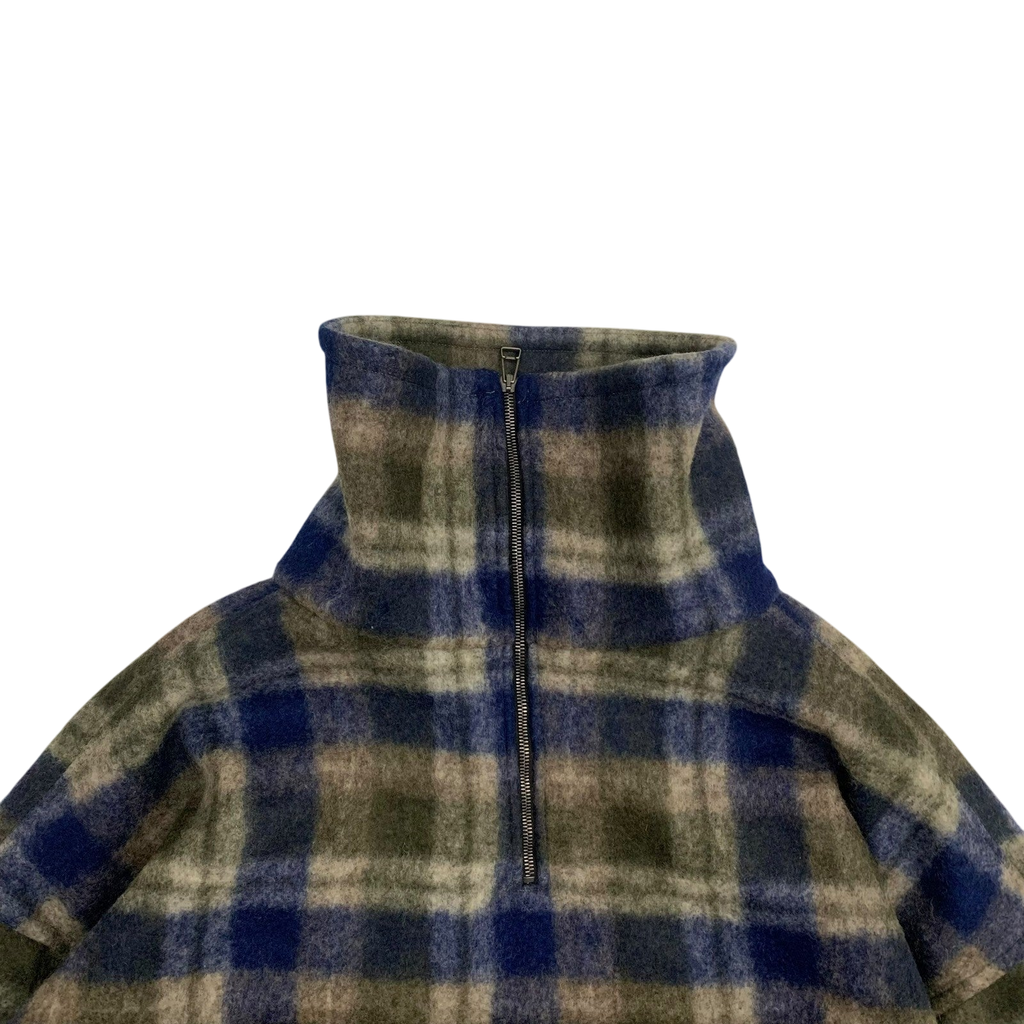Reese Cooper AW18 Lone Pine High Neck Wool Check Pullover Jacket (Fits L-XL)