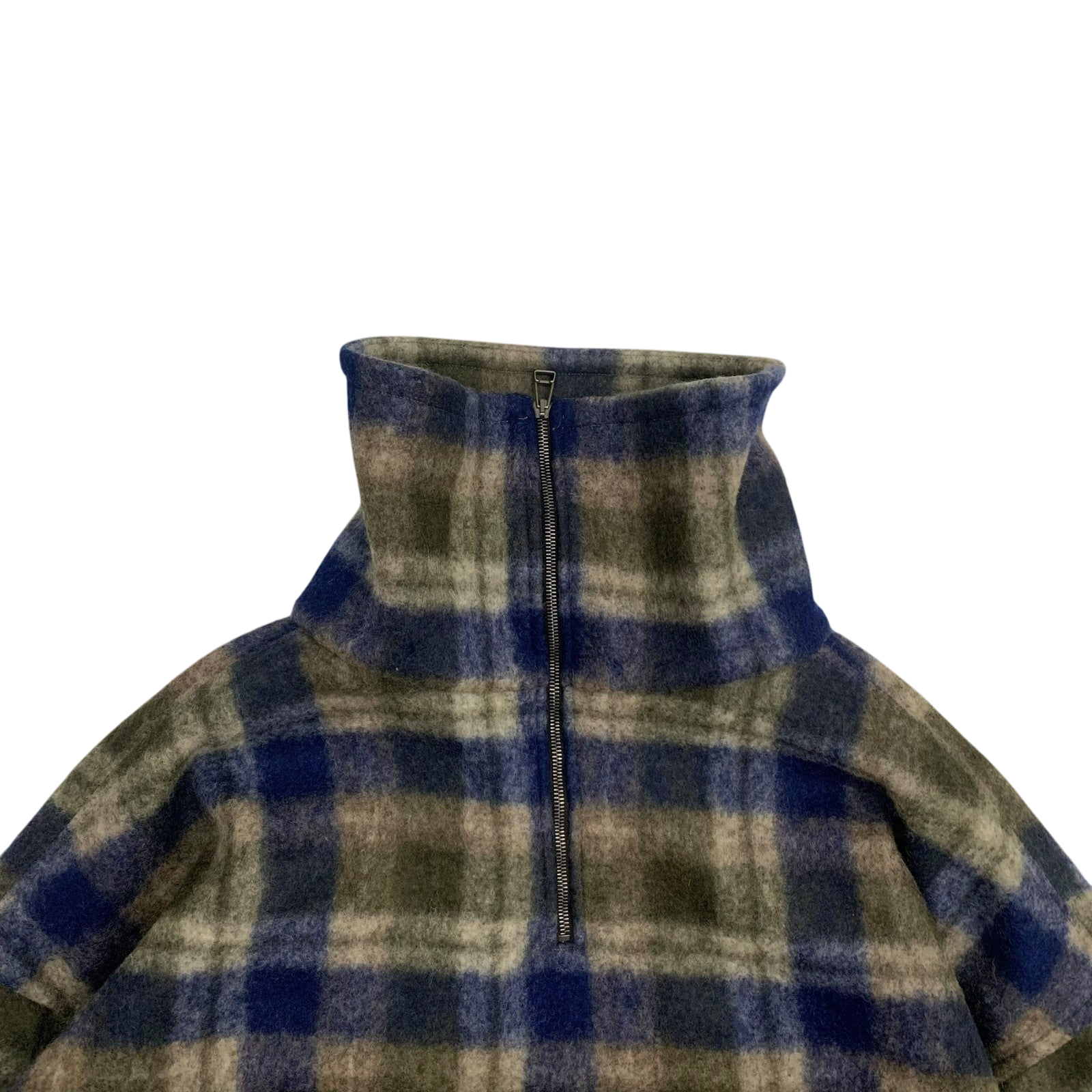 Reese Cooper AW18 Lone Pine High Neck Wool Check Pullover Jacket (Fits L-XL)