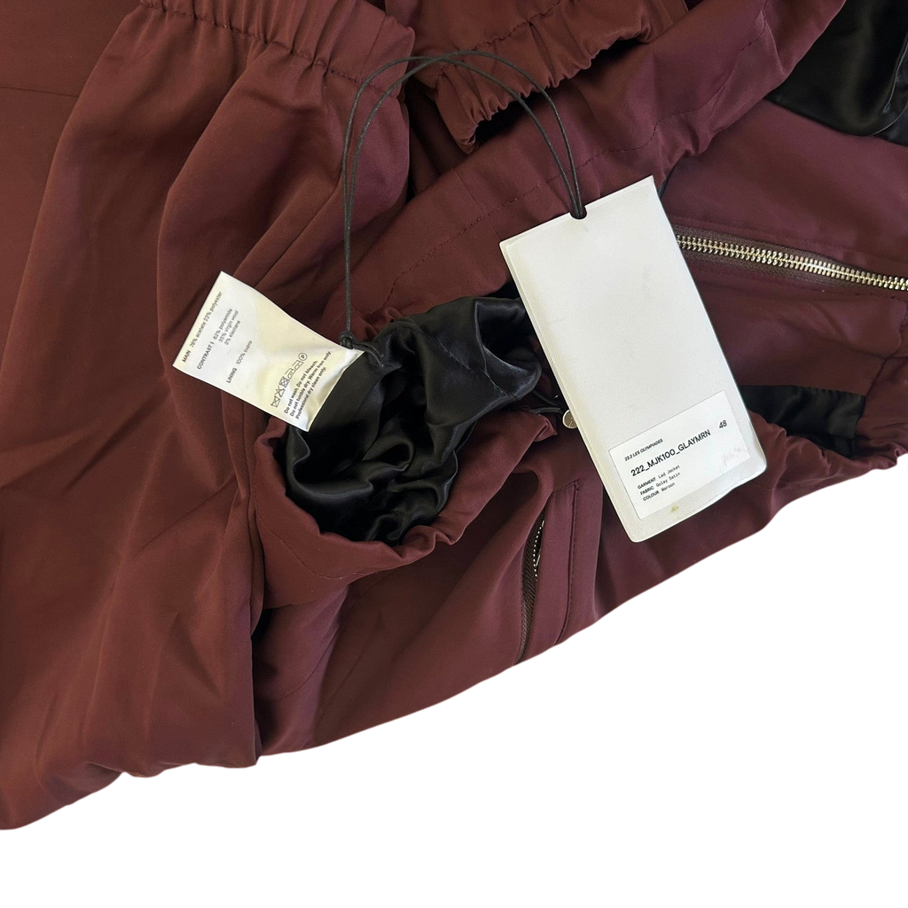 Song For The Mute Satin Lad Jacket Burgundy (Fits M-L)