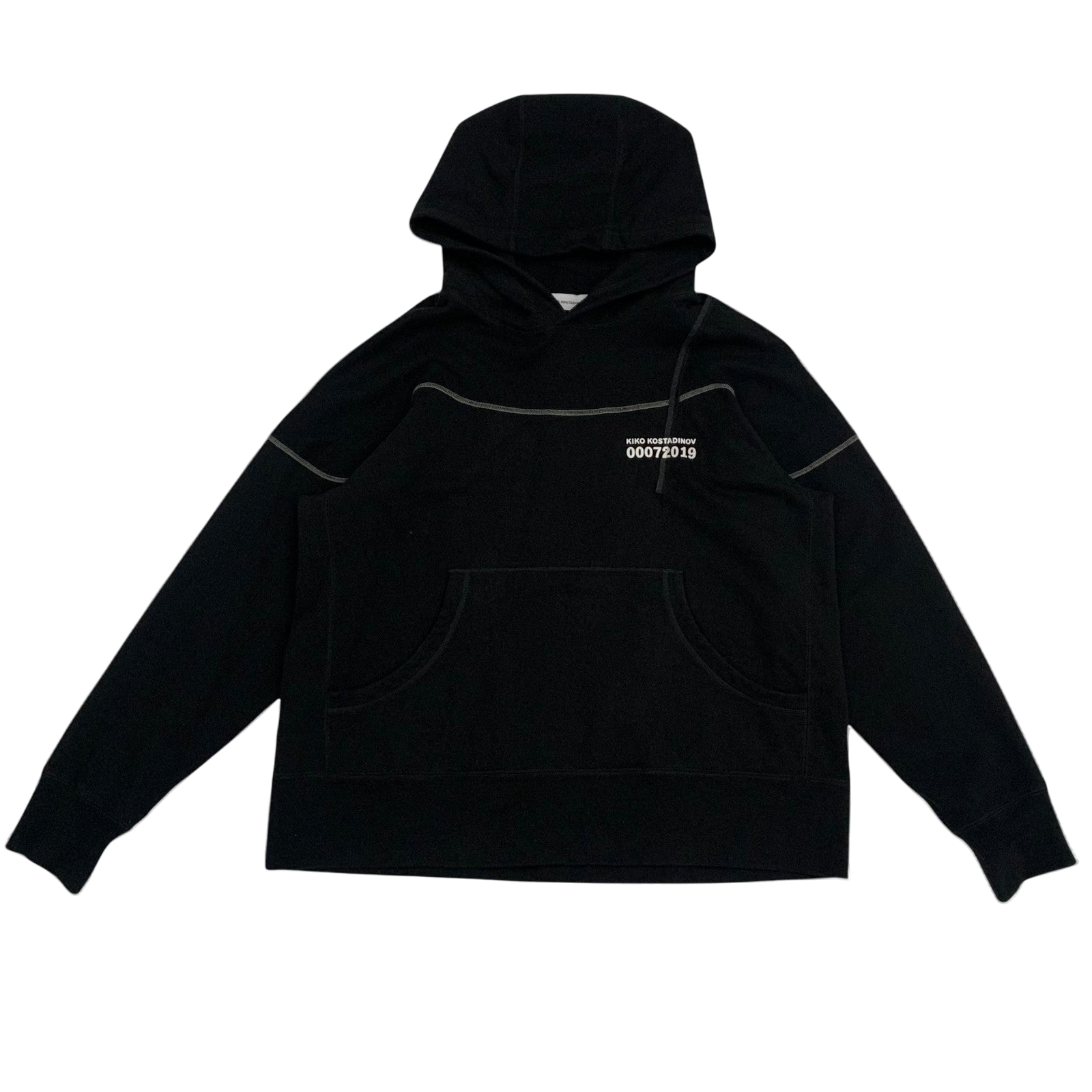 Kiko Kostadinov ‘Midnight Stripes’ Heavy Hoodie Black (Fits L-XXL)