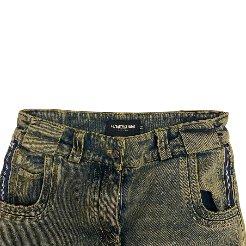 NO/FAITH STUDIOS Heavy Wave Jeans Blue (Size M)