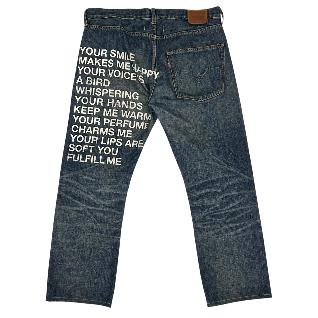 Junya Watanabe × Levi's 503 “Fulfill Me” SS10 Poem Jeans (Fits 35")