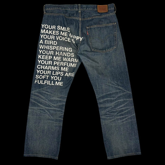 Junya Watanabe × Levi's 503 “Fulfill Me” SS10 Poem Jeans (Fits 35")