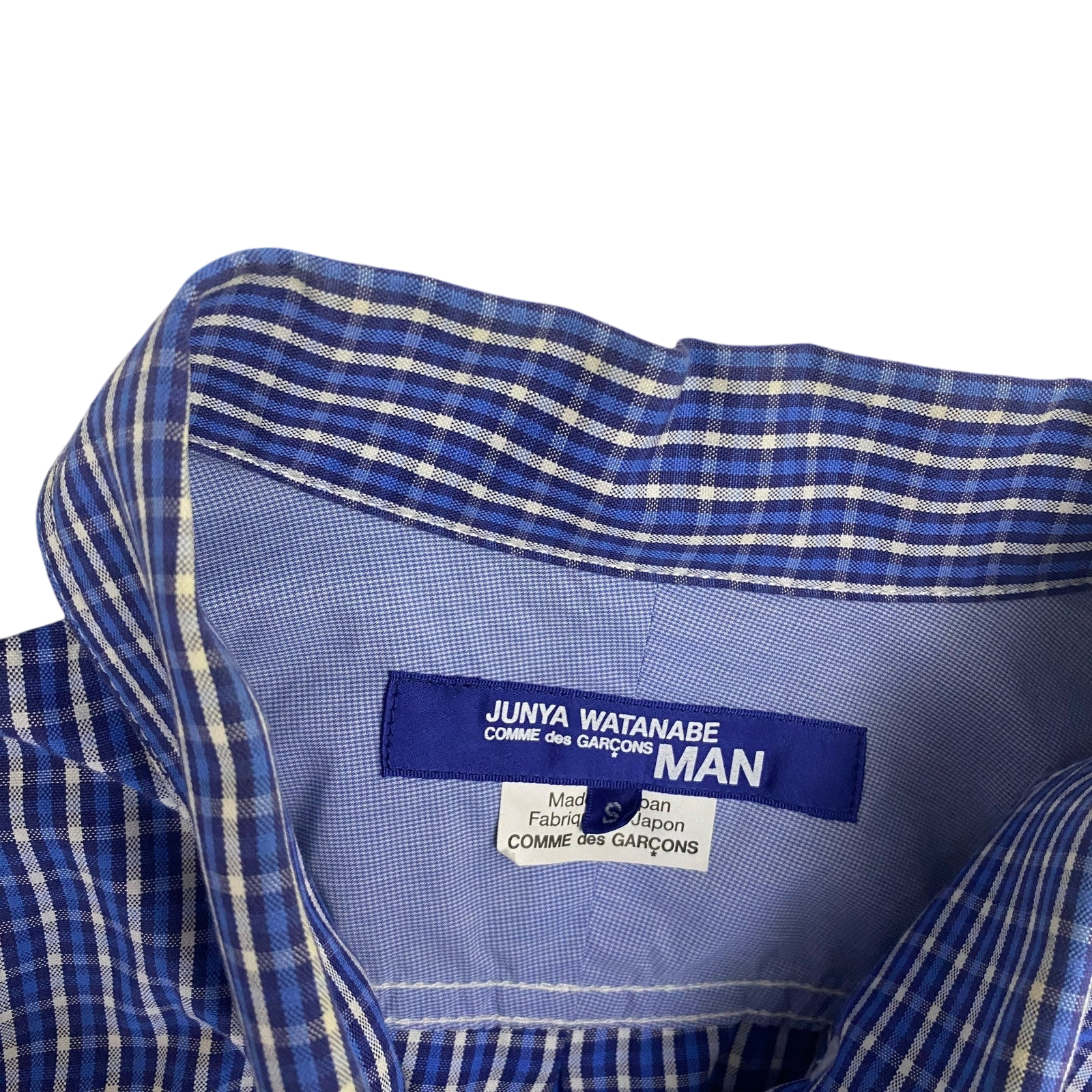 Junya Watanabe MAN Gingham Check Shirt Blue (Fits S-M)