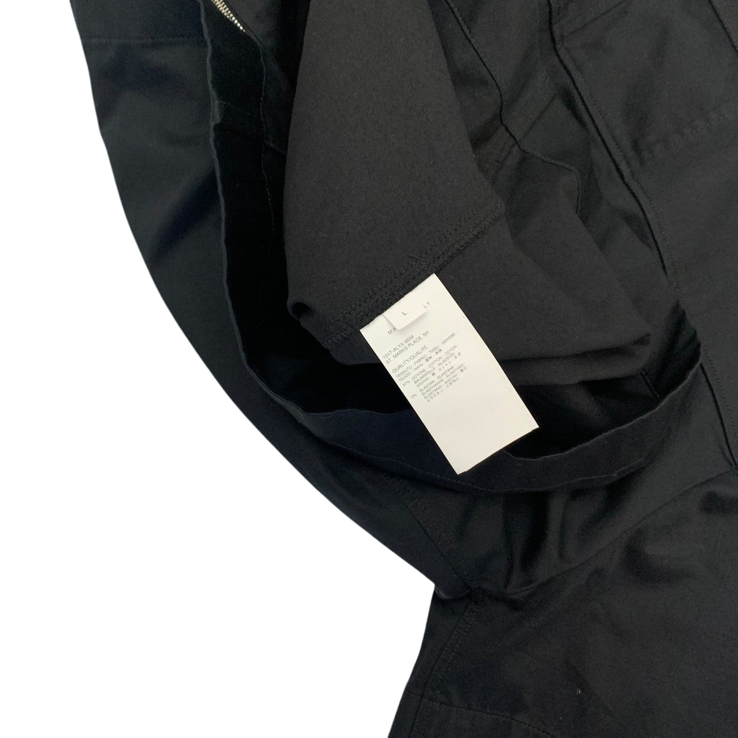 1017 ALYX 9SM Phantom Logo Short Sleeve Zip Shirt Black (Fits L-XL)