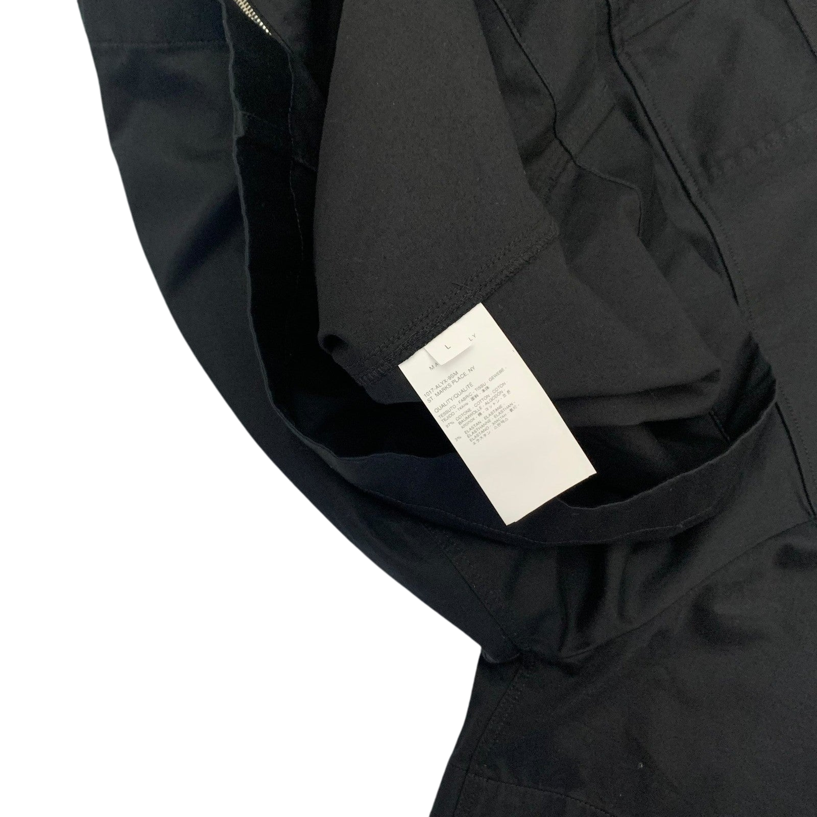 1017 ALYX 9SM Phantom Logo Short Sleeve Zip Shirt Black (Fits L-XL)