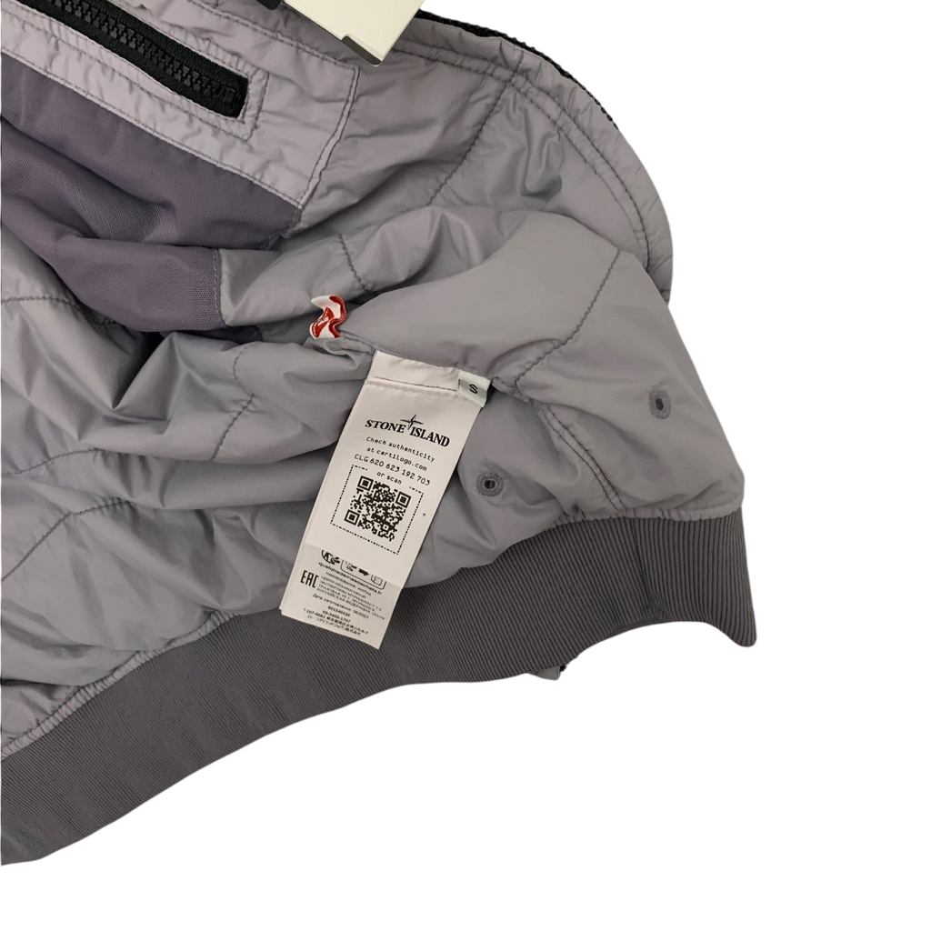 Stone Island Garment-Dyed Skin Touch Nylon Bomber Jacket Grey (Fits S-M)
