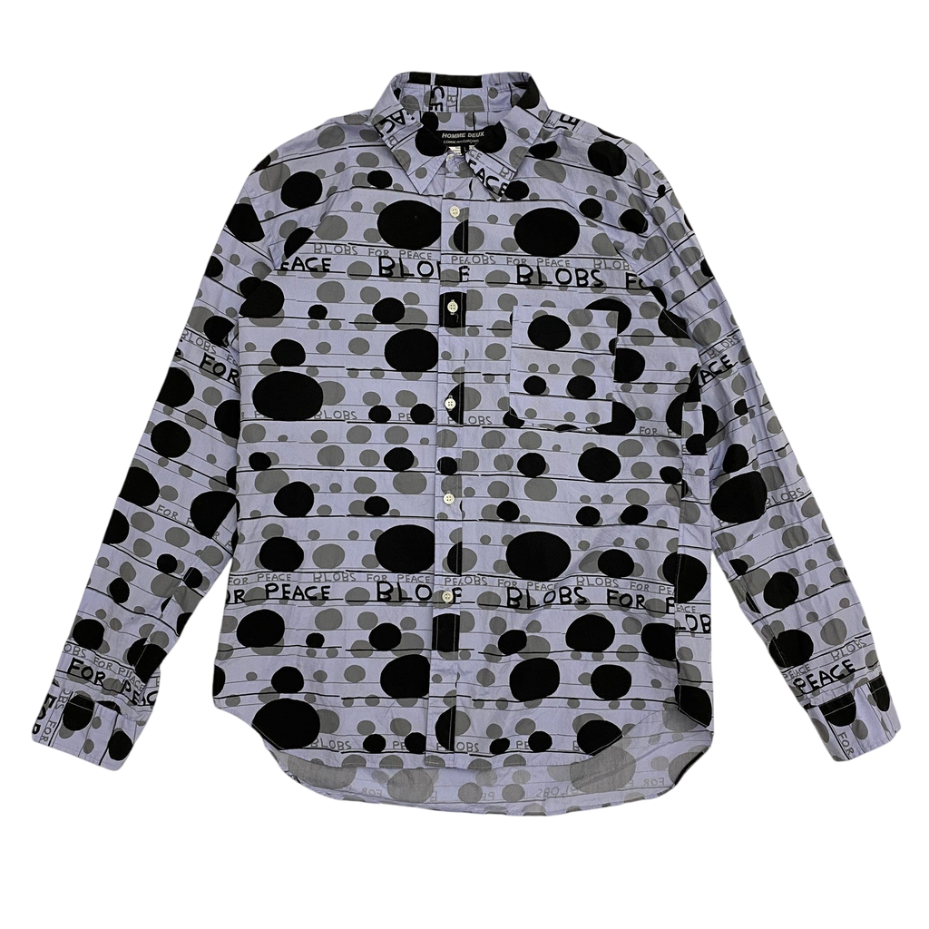 Comme des Garçons (CDG) Homme Deux ‘Blobs For Peace’ Print Shirt (Fits M)