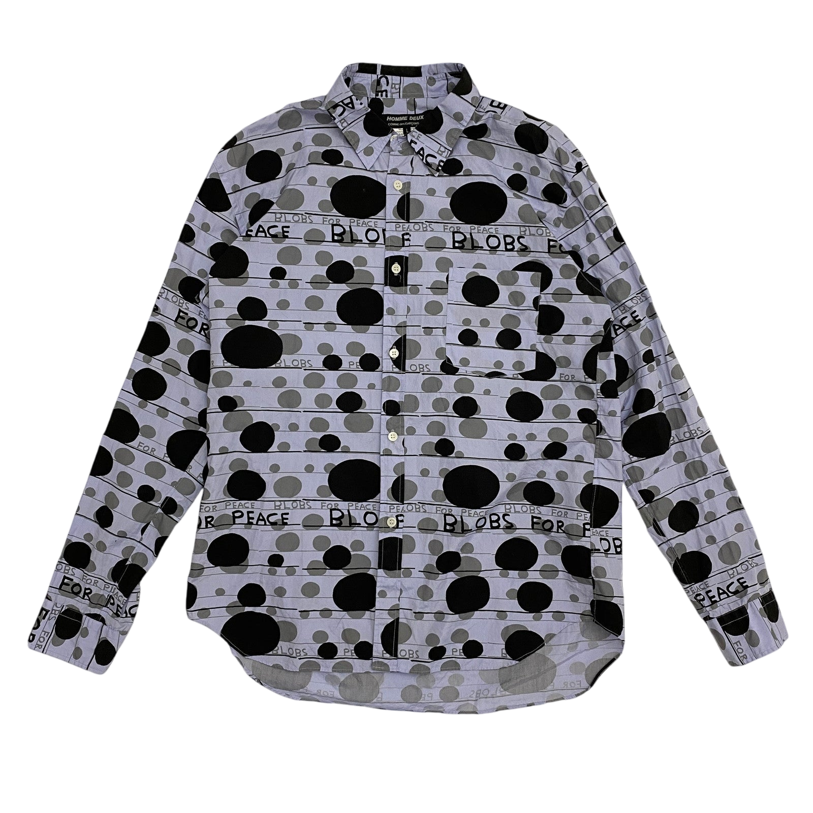 Comme des Garçons (CDG) Homme Deux ‘Blobs For Peace’ Print Shirt (Fits M)