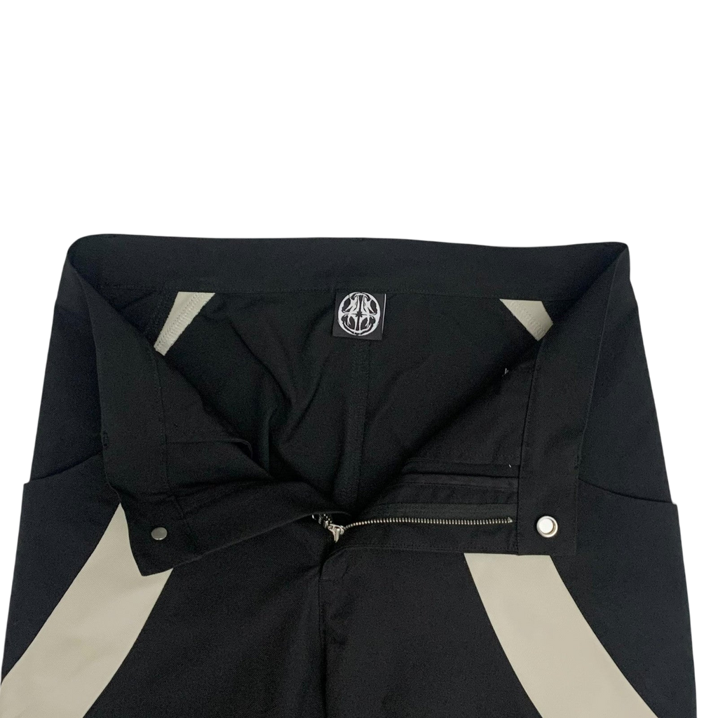 Moth Studios Panelled Nylon Pants Black / Grey (Size M)