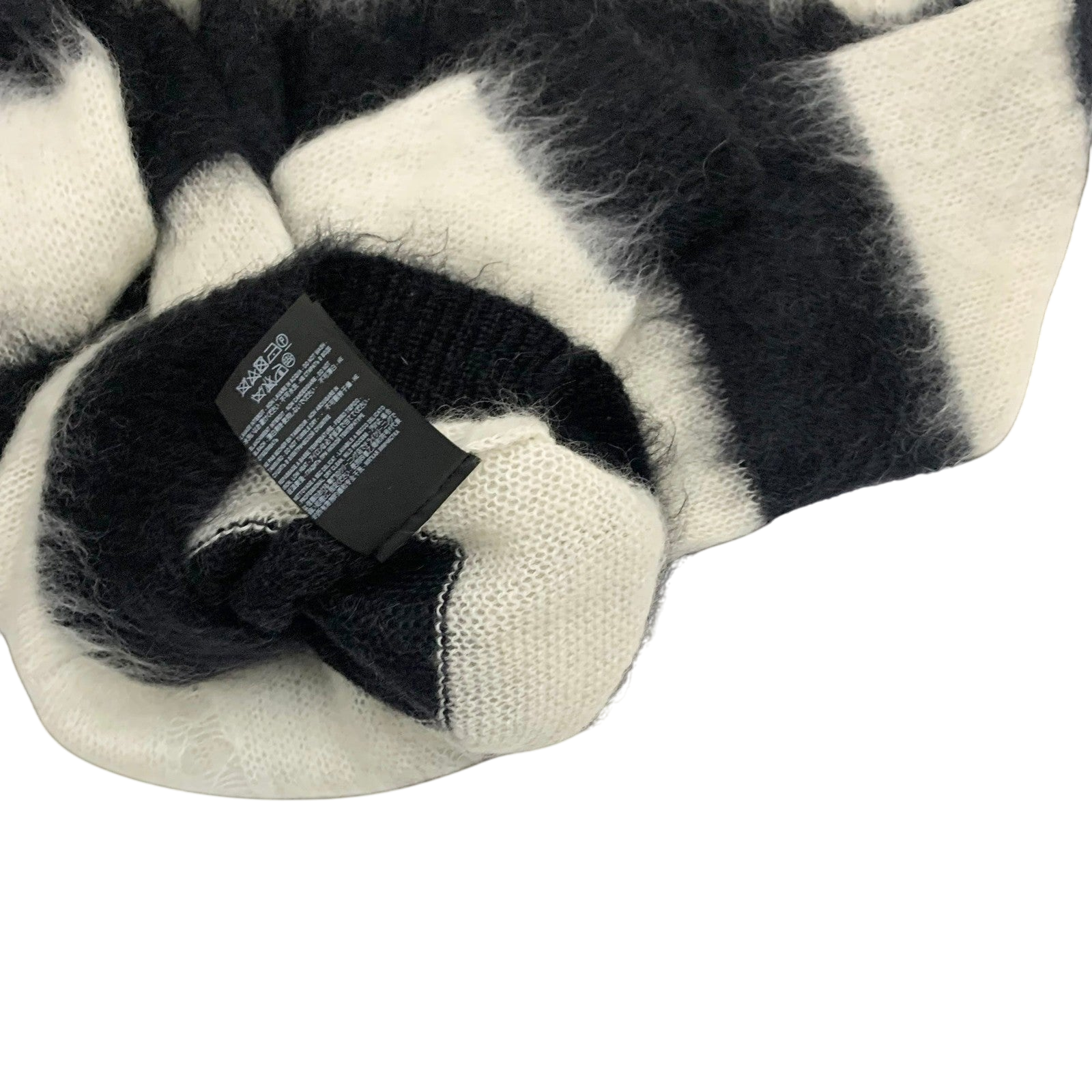 Saint Laurent FW18 Distressed Striped Knit Sweatshirt (Size L)