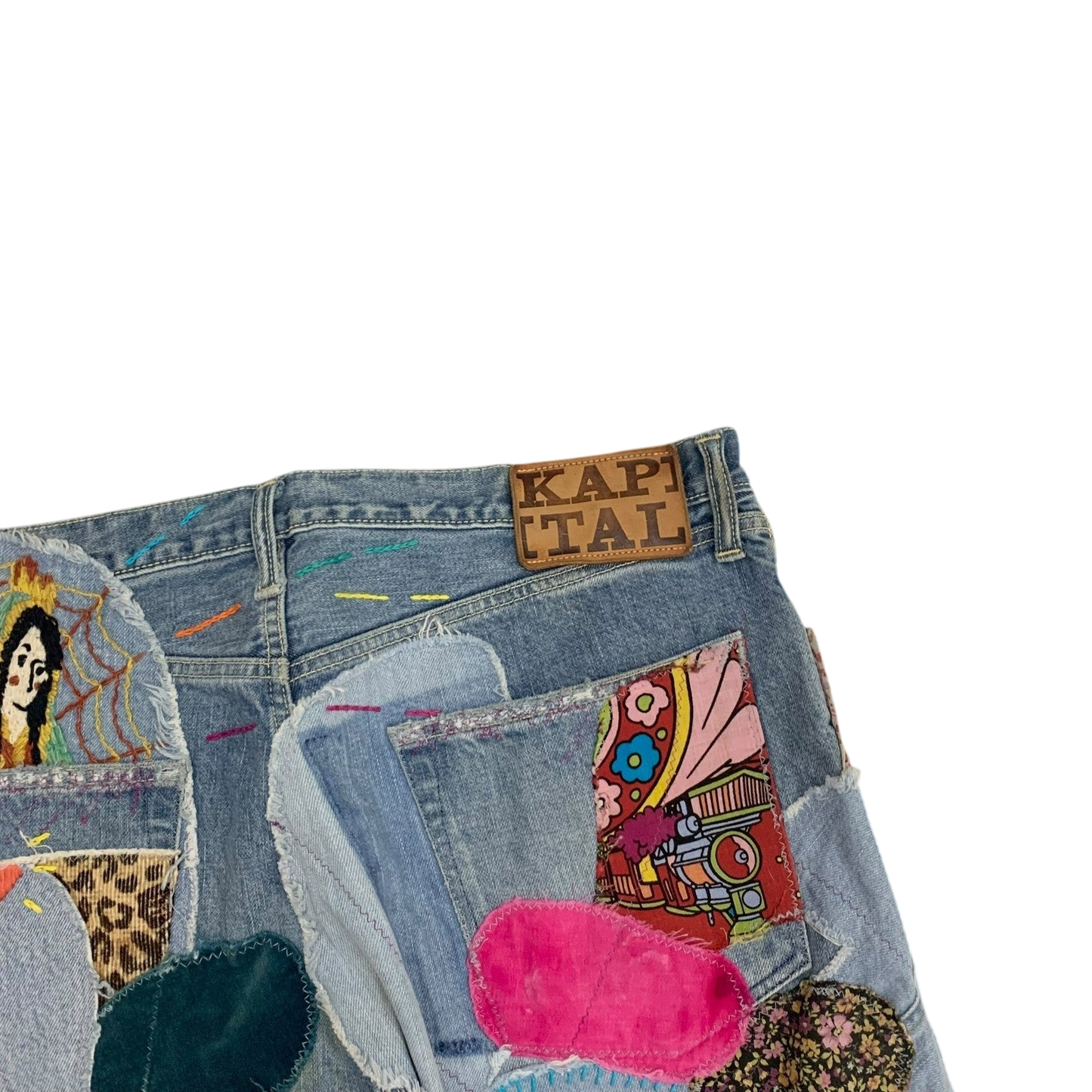 Kapital 14oz Crazy El Paso 5P Monkey Cisco Jeans (Size 36")