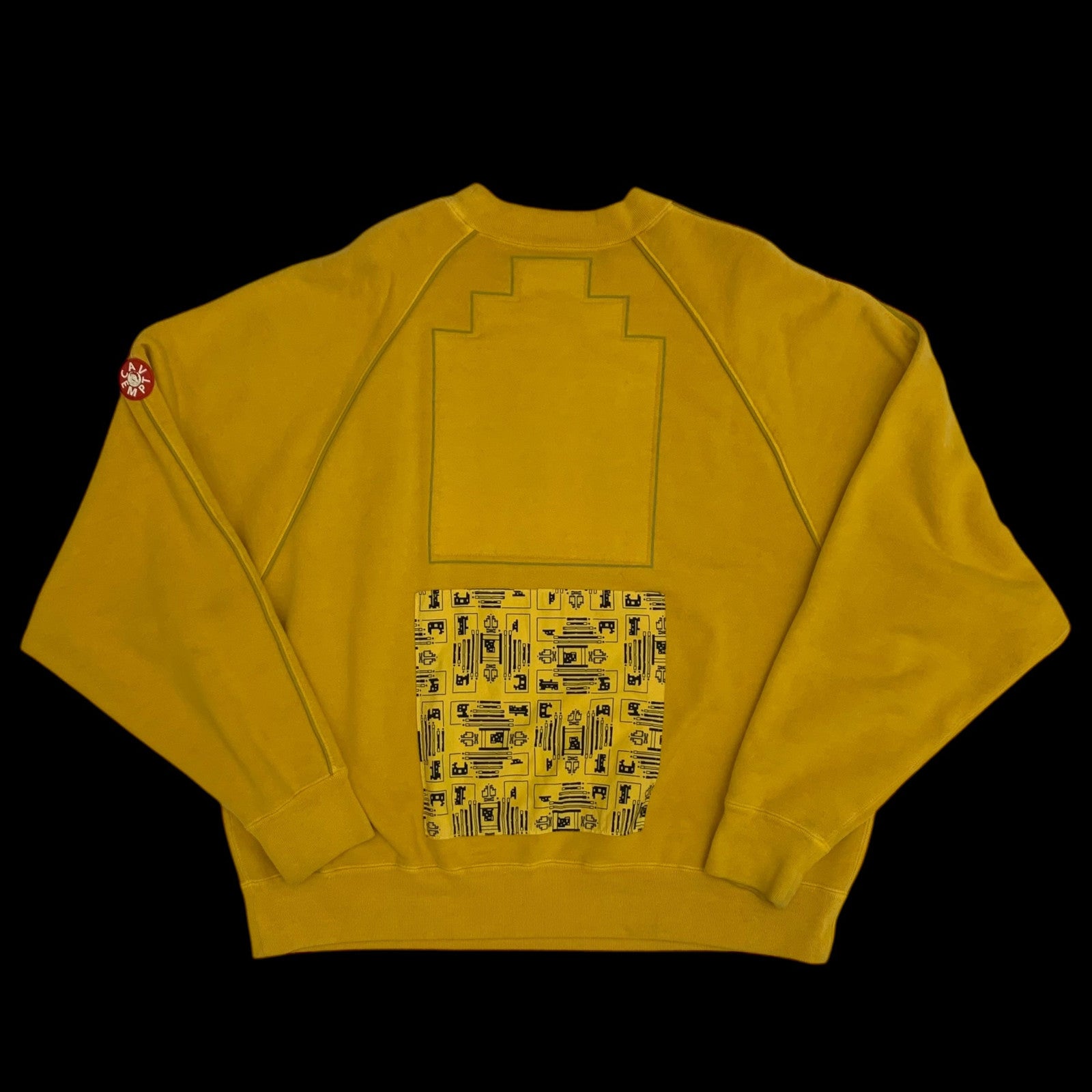 Cav Empt Overdye Raglan PipingSweater Yellow (Fits M-L)