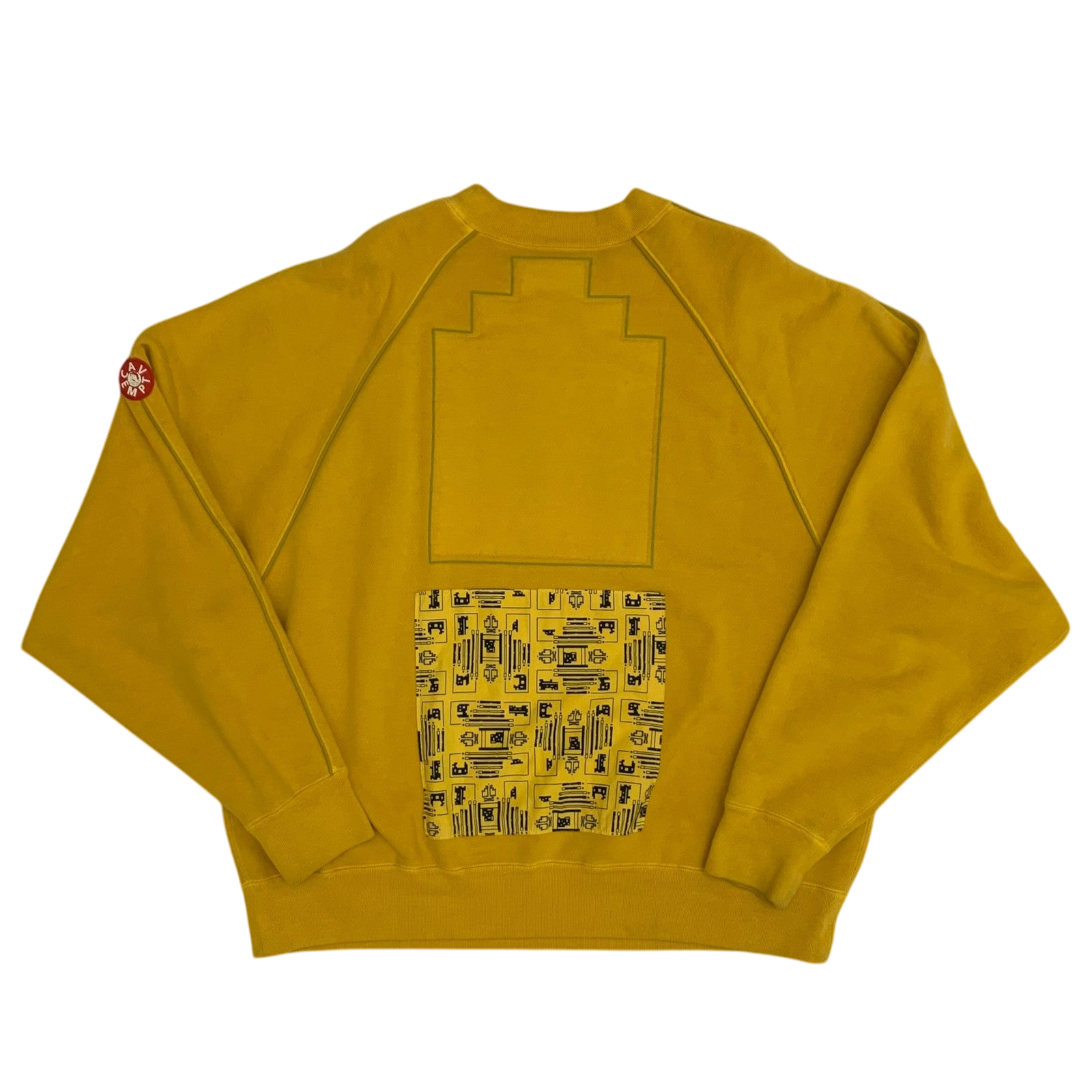 Cav Empt Overdye Raglan PipingSweater Yellow (Fits M-L)