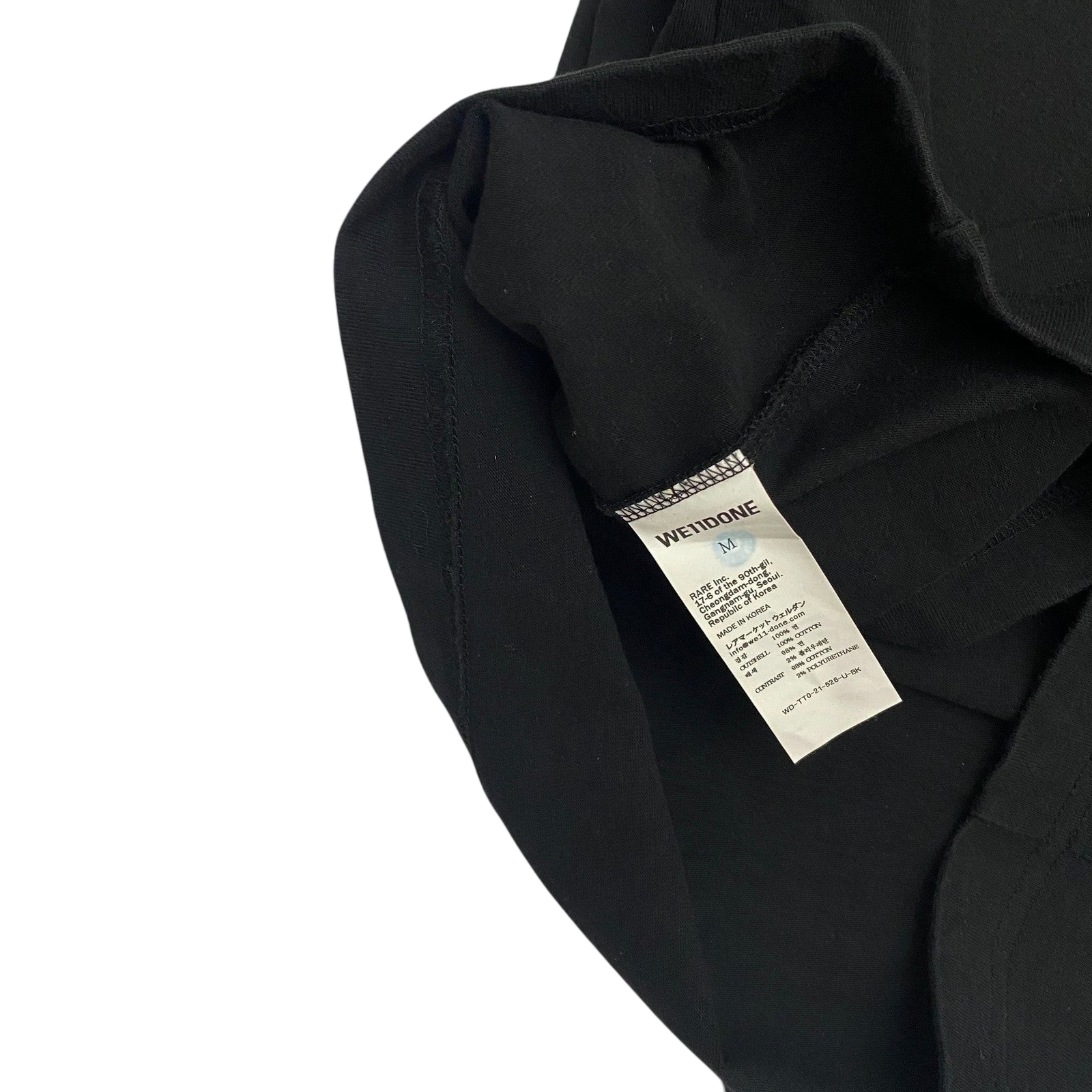 We11done Heavyweight T-Shirt Black (Fits L-XL)