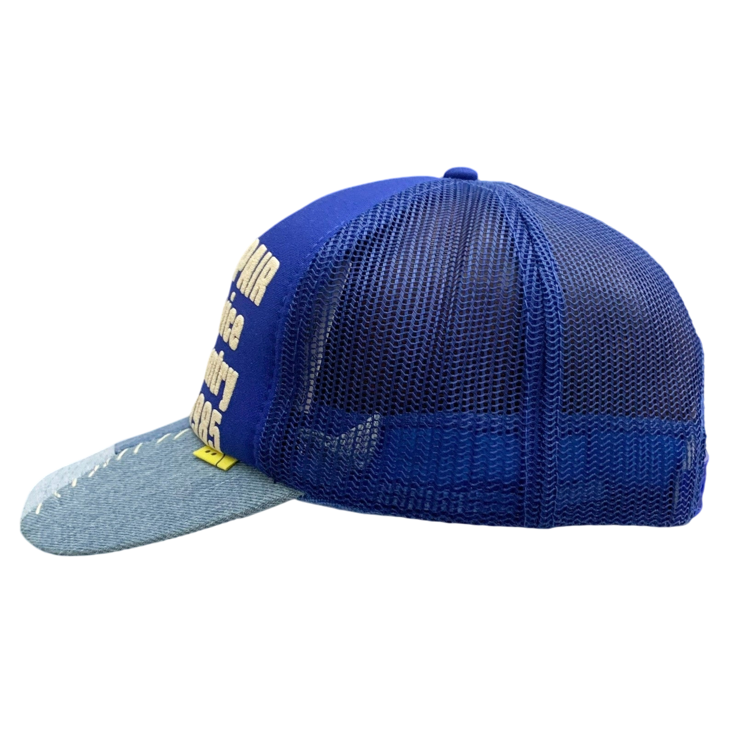 Kapital ‘Denim Repair Service' Denim Reconstruction Trucker Cap Blue/Light blue