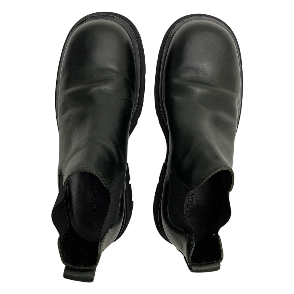 Bottega Veneta Lug Chelsea Ankle Boots Dark Green(Size 43/US10)