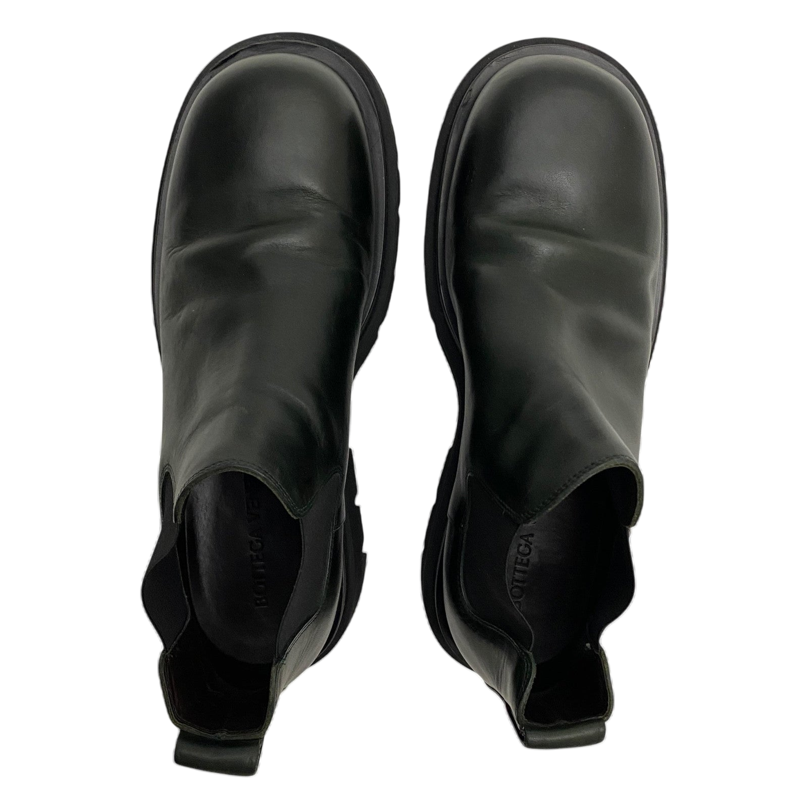 Bottega Veneta Lug Chelsea Ankle Boots Dark Green(Size 43/US10)