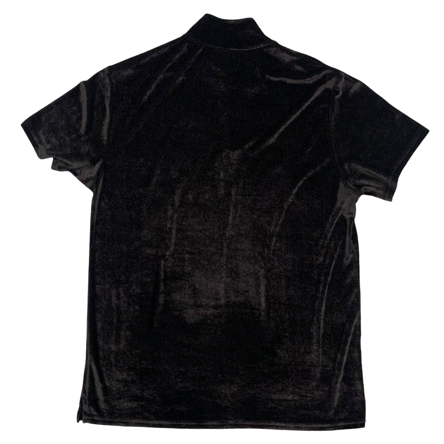 Dior by Kim Jones AW19 Half Zip Velvet T-Shirt Black (Fits L-XL)