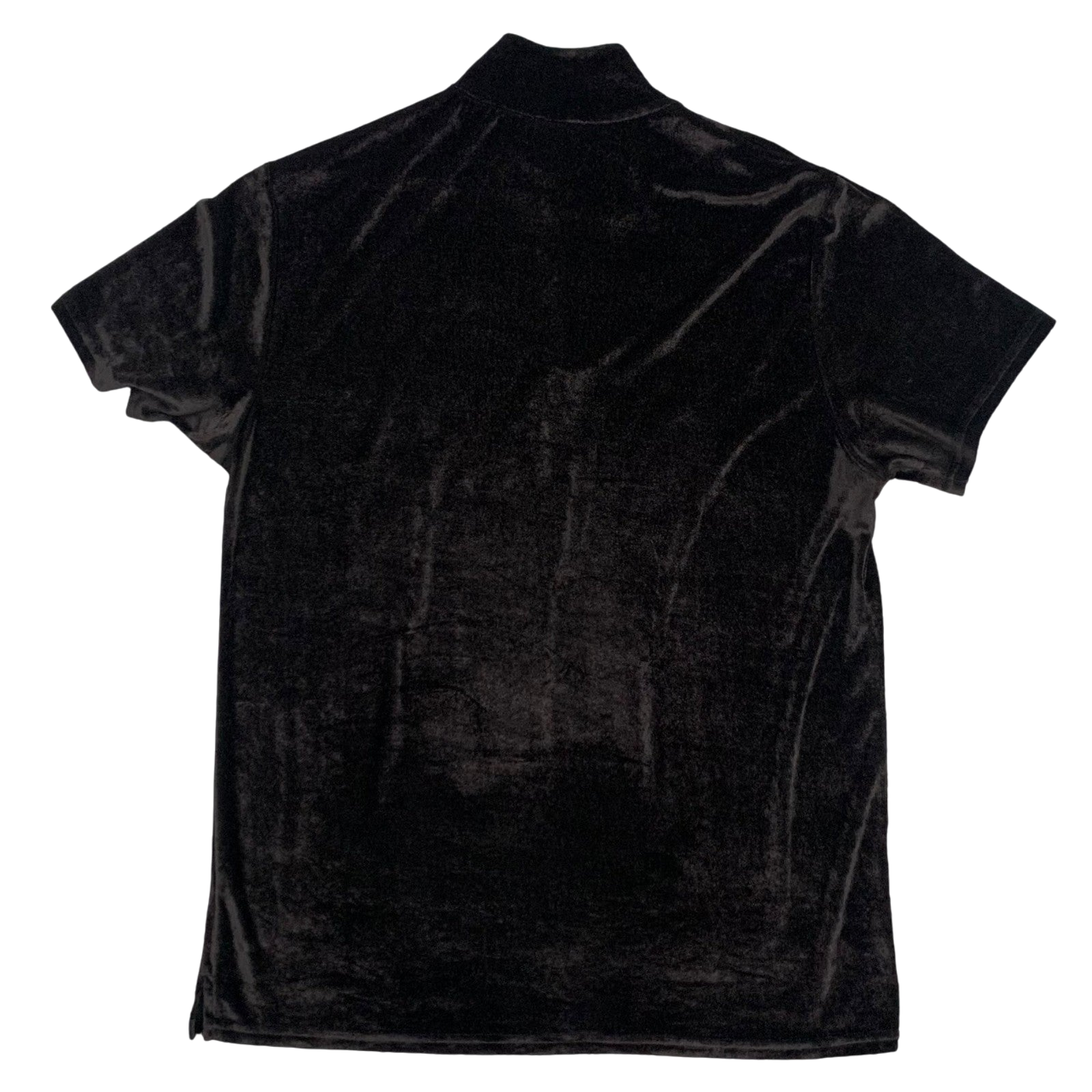 Dior by Kim Jones AW19 Half Zip Velvet T-Shirt Black (Fits L-XL)