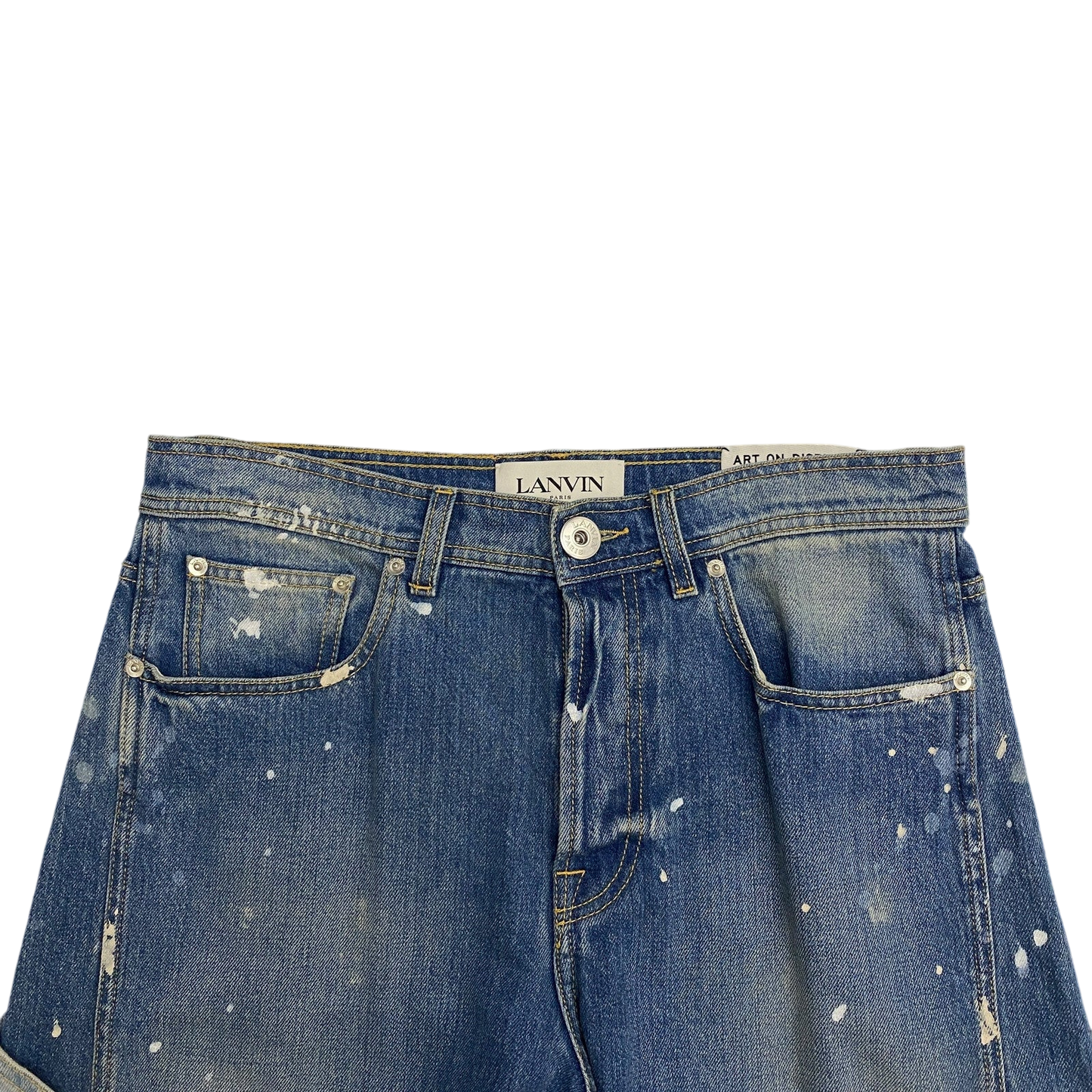 Lanvin x Gallery Dept. SS21 Flared Paint Splatter Jeans (Size 34”)