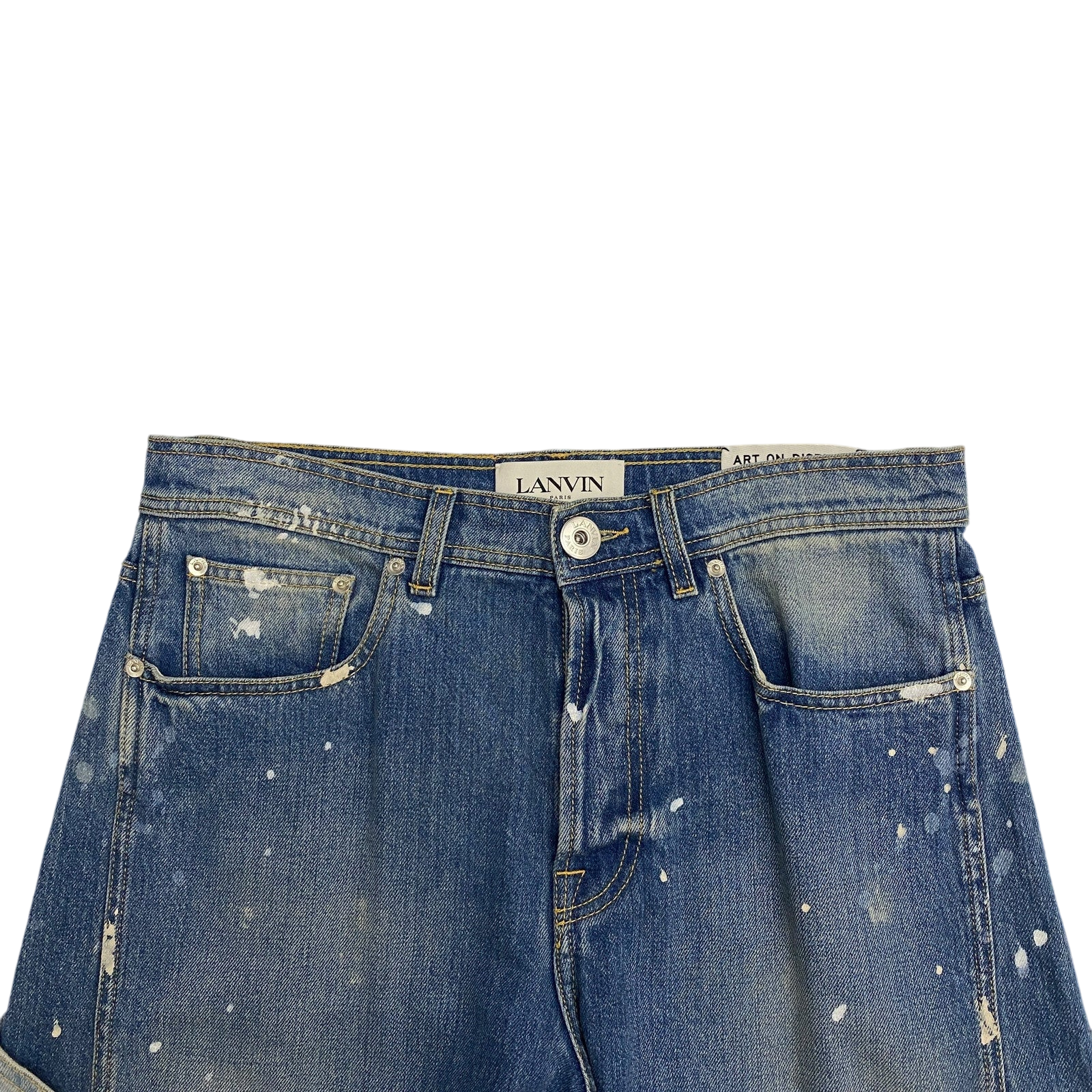 Lanvin x Gallery Dept. SS21 Flared Paint Splatter Jeans (Size 34”)