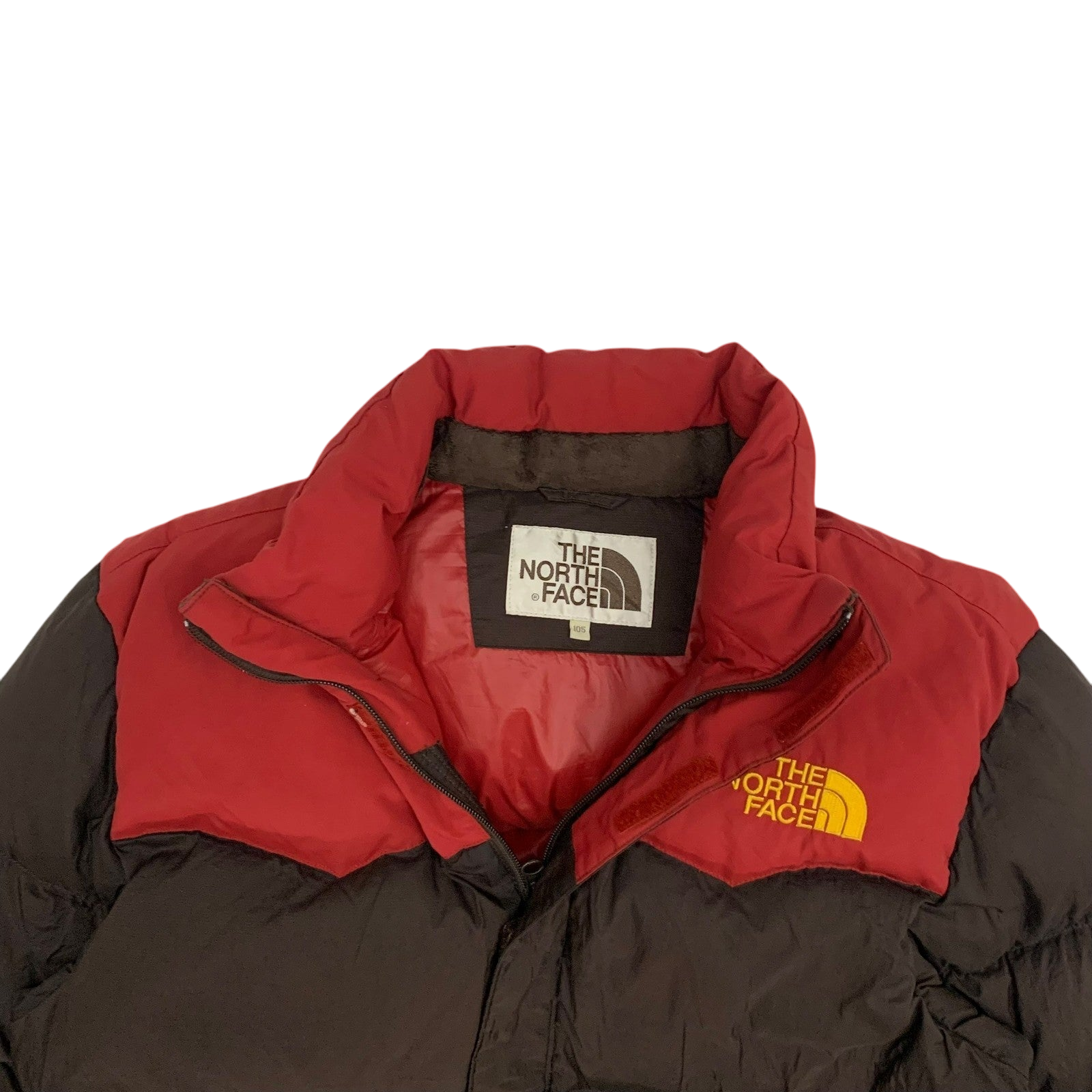 The North Face Nuptse 700 Down Puffer Jacket Brown/Red (Size XL)