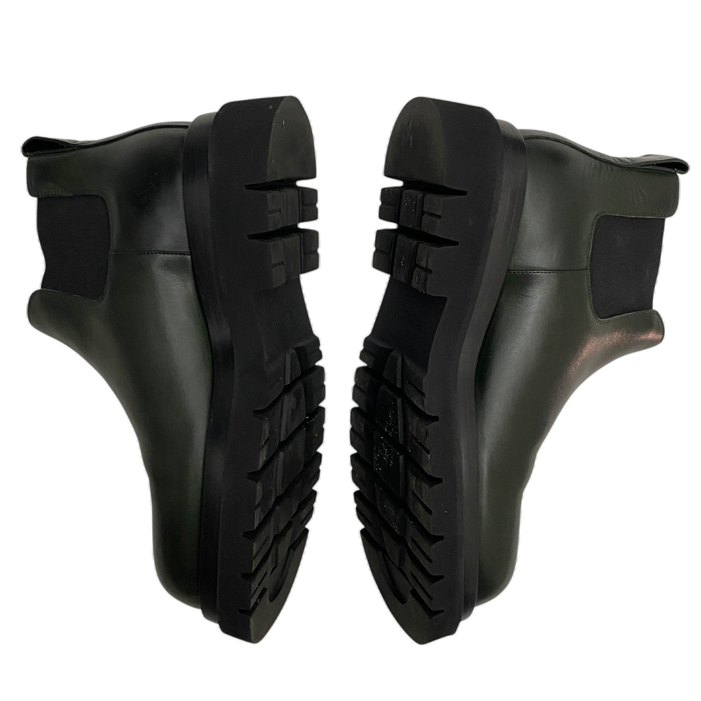 Bottega Veneta Lug Chelsea Ankle Boots Dark Green (EU42/US9)