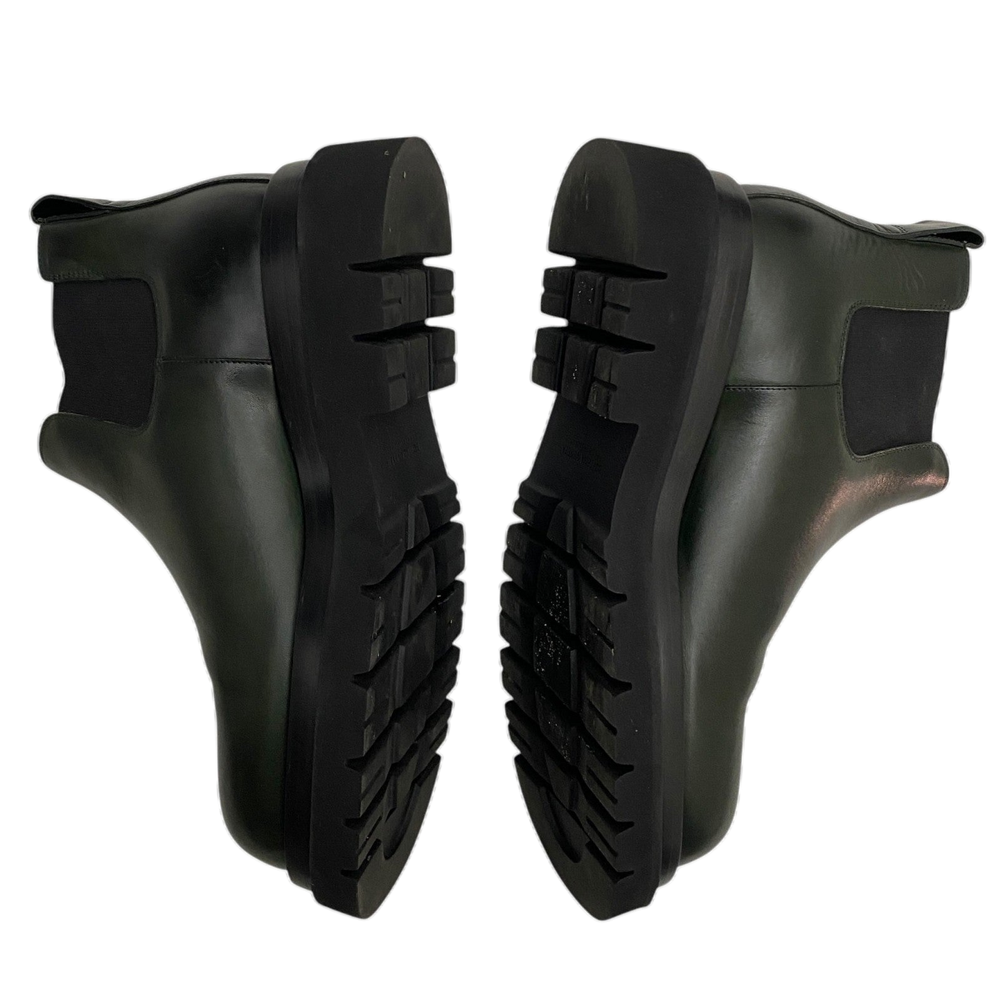 Bottega Veneta Lug Chelsea Ankle Boots Dark Green (EU42/US9)