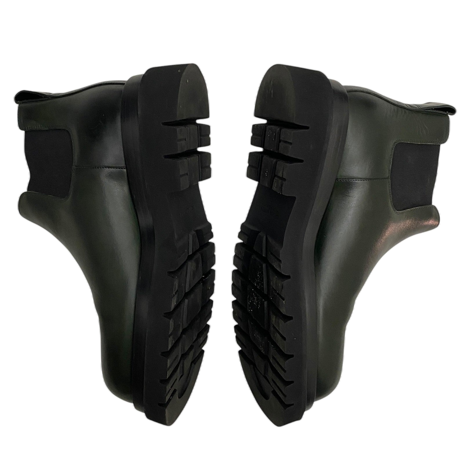 Bottega Veneta Lug Chelsea Ankle Boots Dark Green (EU42/US9)