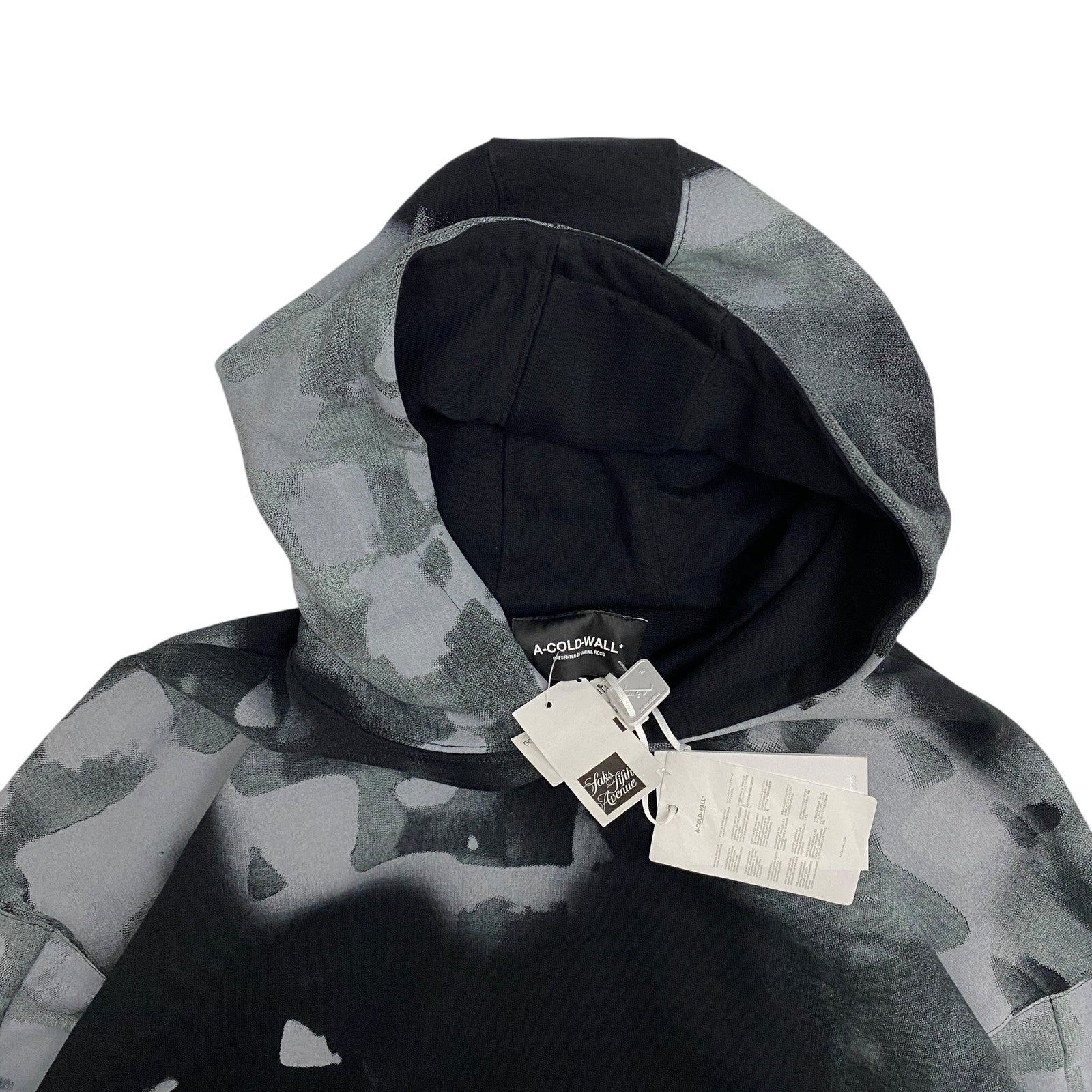 A-COLD-WALL Brush Stroke Hoodie Black/Grey (Fits L-XL)