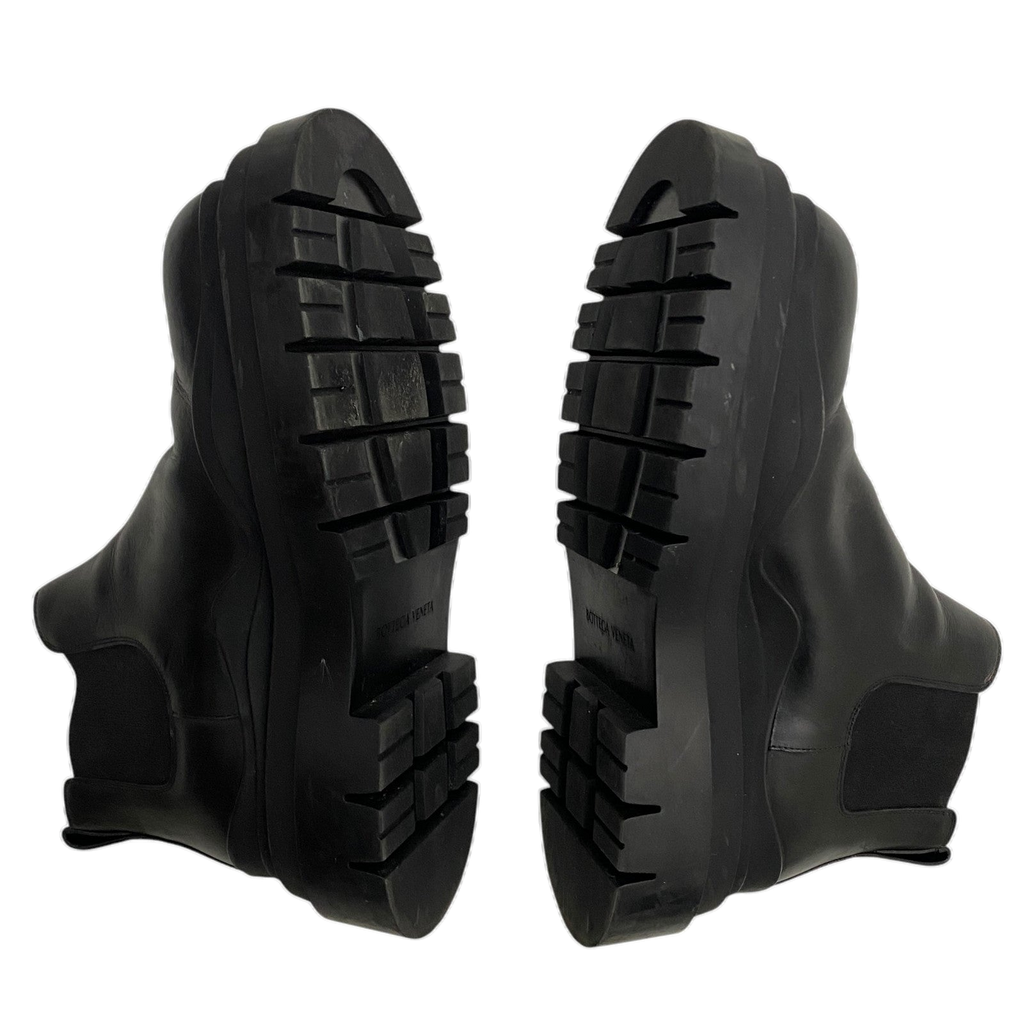 Bottega Veneta Tire Ankle Chelsea Boots Black (EU43/US10)