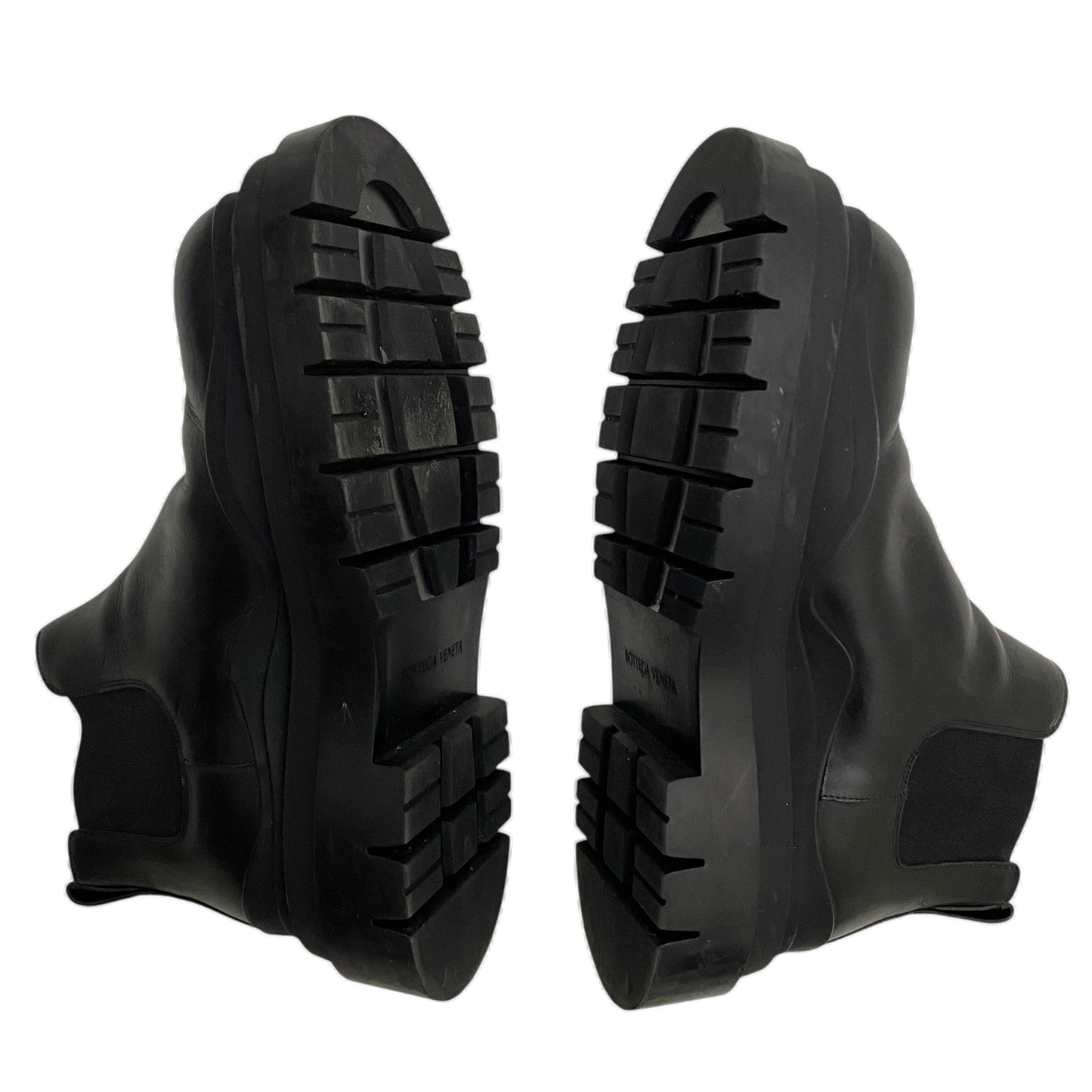 Bottega Veneta Tire Ankle Chelsea Boots Black (EU43/US10)