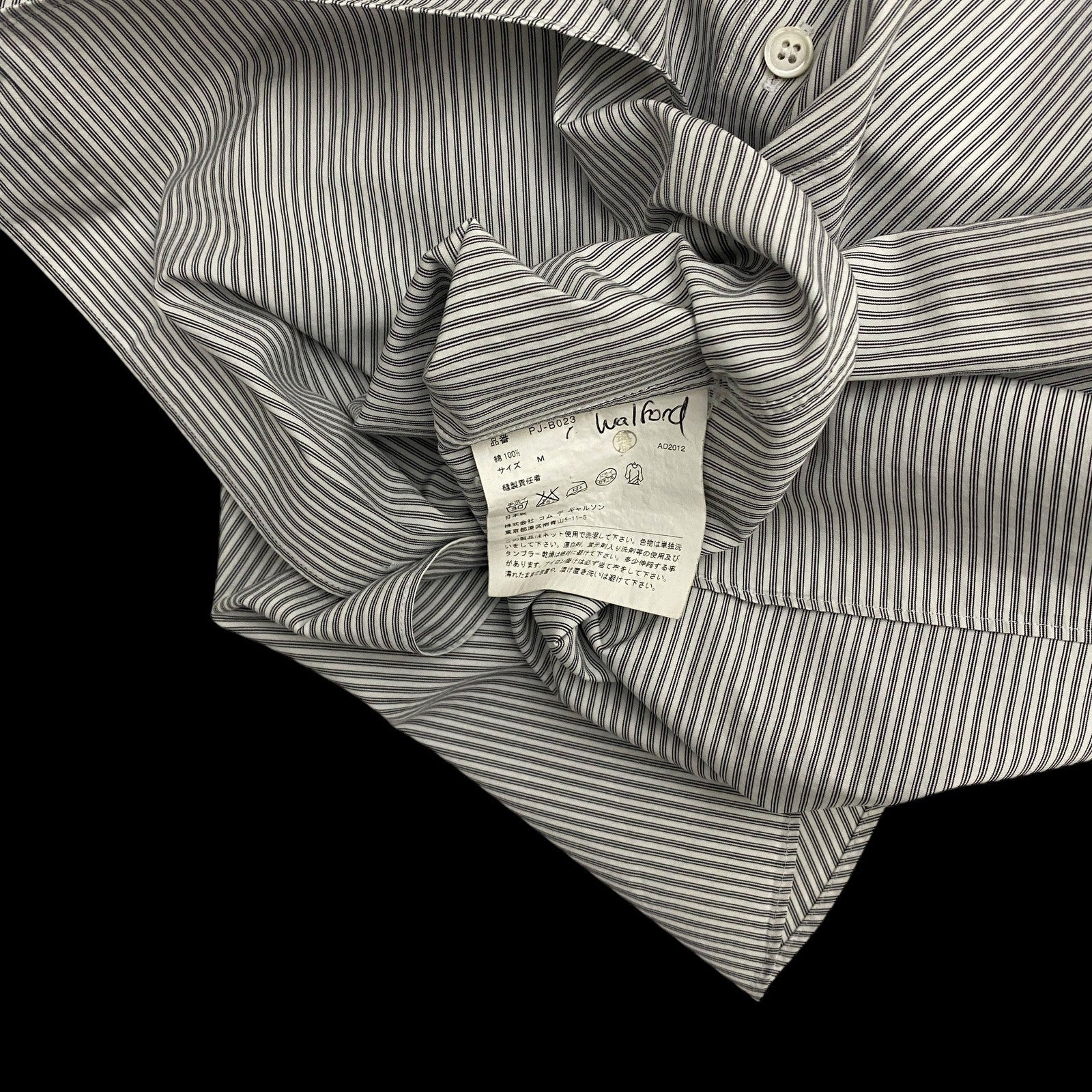Comme des Garçons (CDG) Homme Plus AW12 Neck Tie Striped Button-Up Shirt