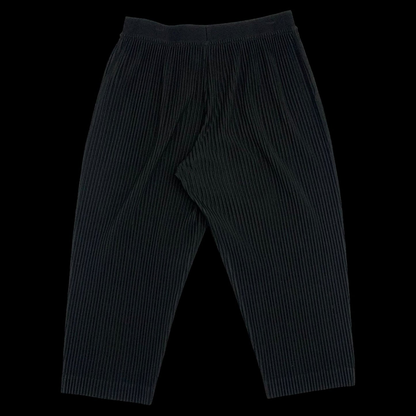 Issey Miyake HOMME PLISSÉ JF110 Wide Leg Pleated Pants Black (Fits 32-34")