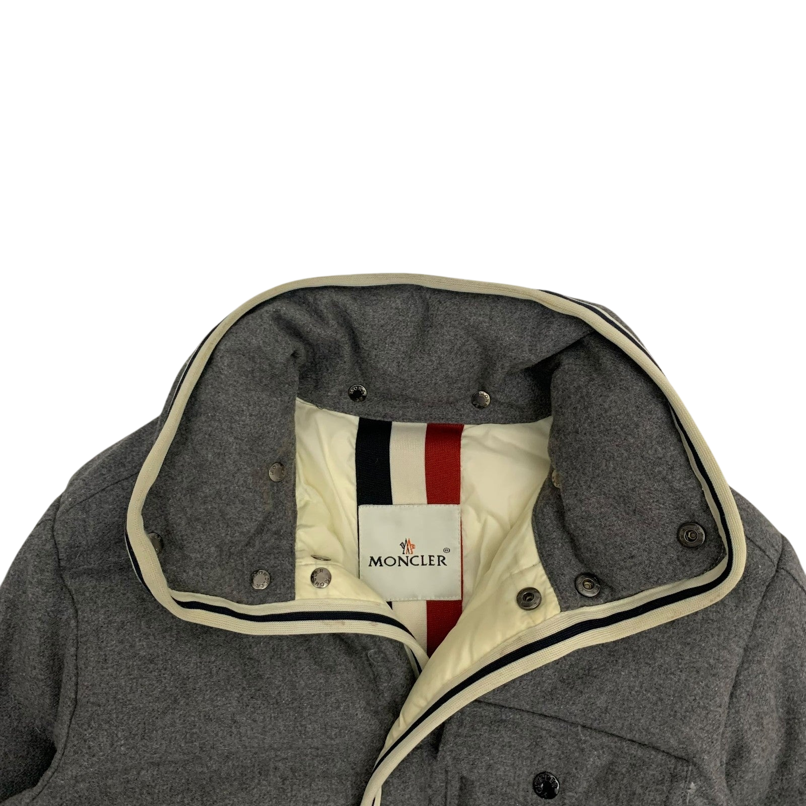 Moncler Vintage Branson Wool Down Jacket Grey (Fits M)