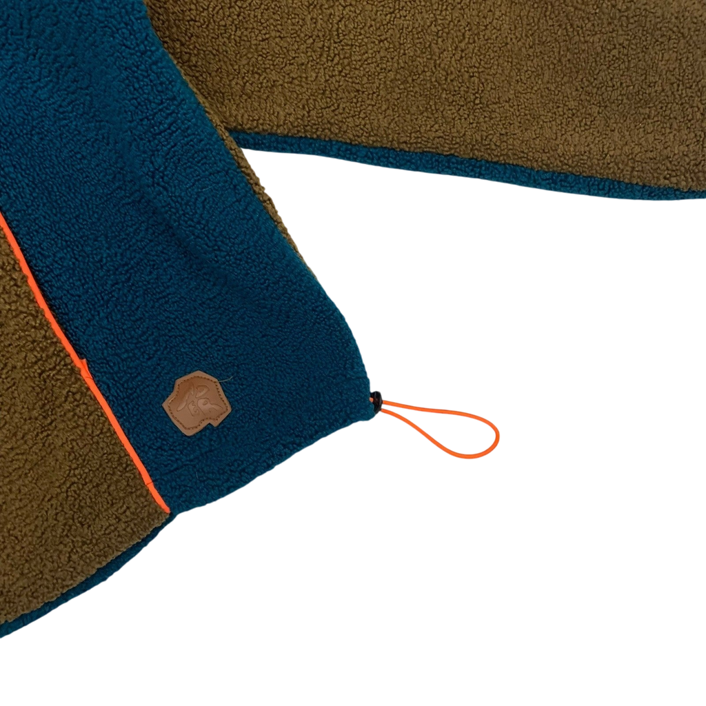 Ader Error Victo Fleece Jacket Brown / Blue (Fits L-XL)