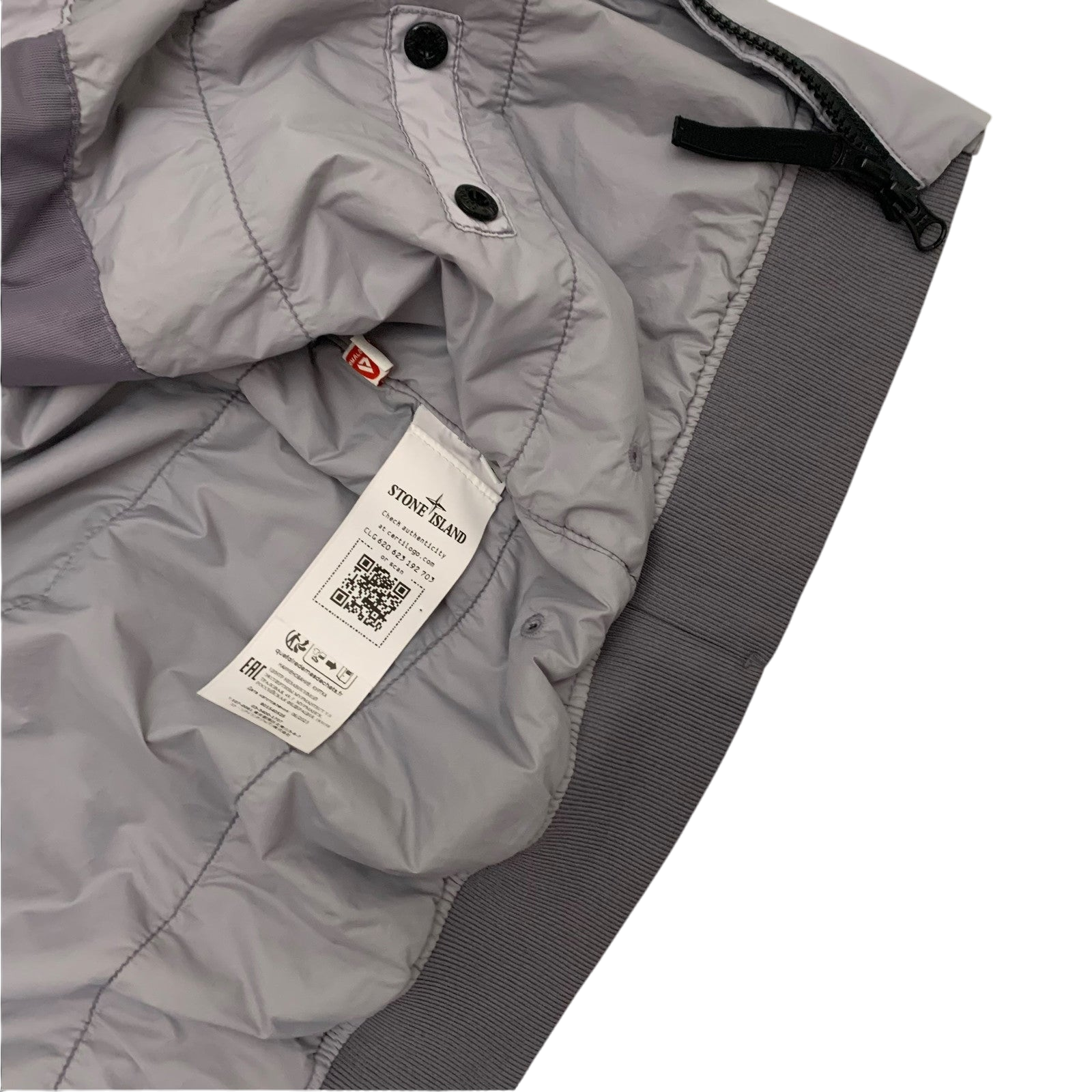 Stone Island Garment-Dyed Skin Touch Nylon Bomber Jacket Grey (Fits S-M)