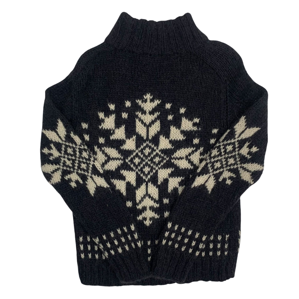 Moncler Vintage Graphic Wool Knit Sweatshirt Navy (Size M womens)