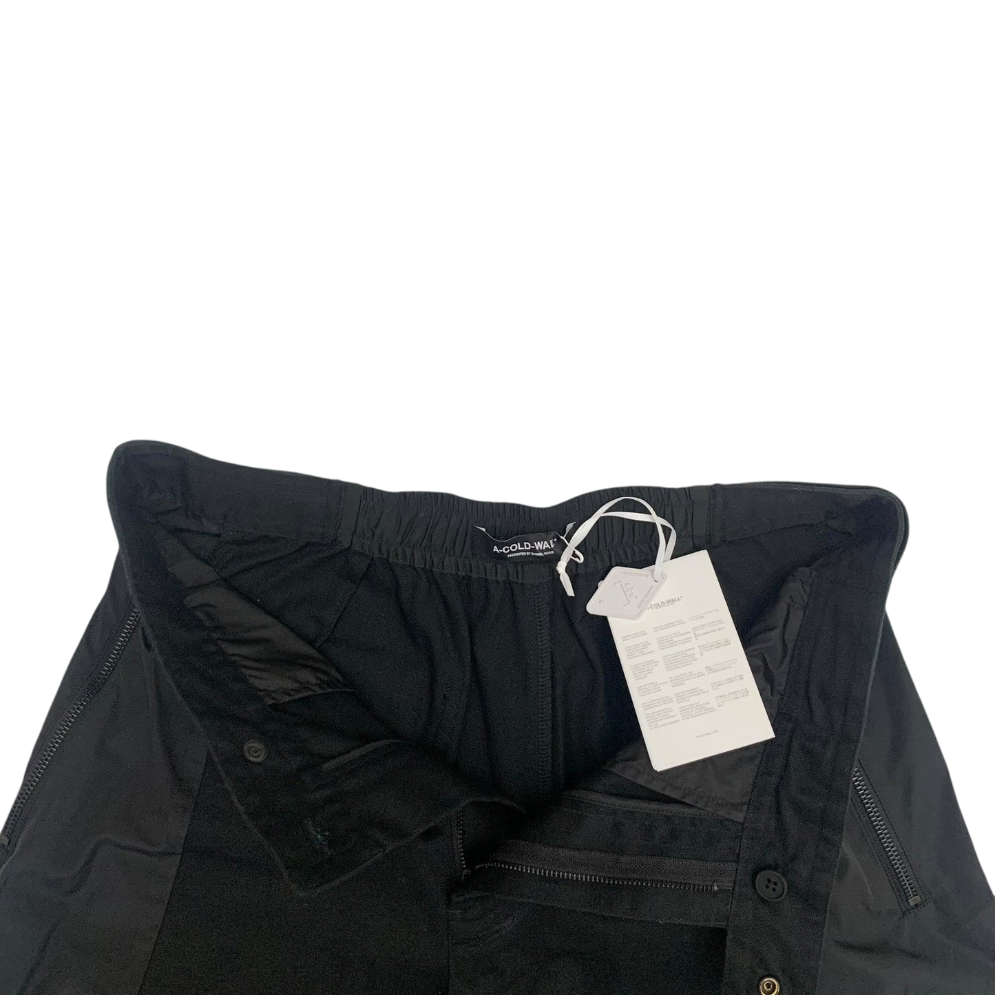 A-Cold-Wall Black Strata Cargo Shorts Black (Size M)