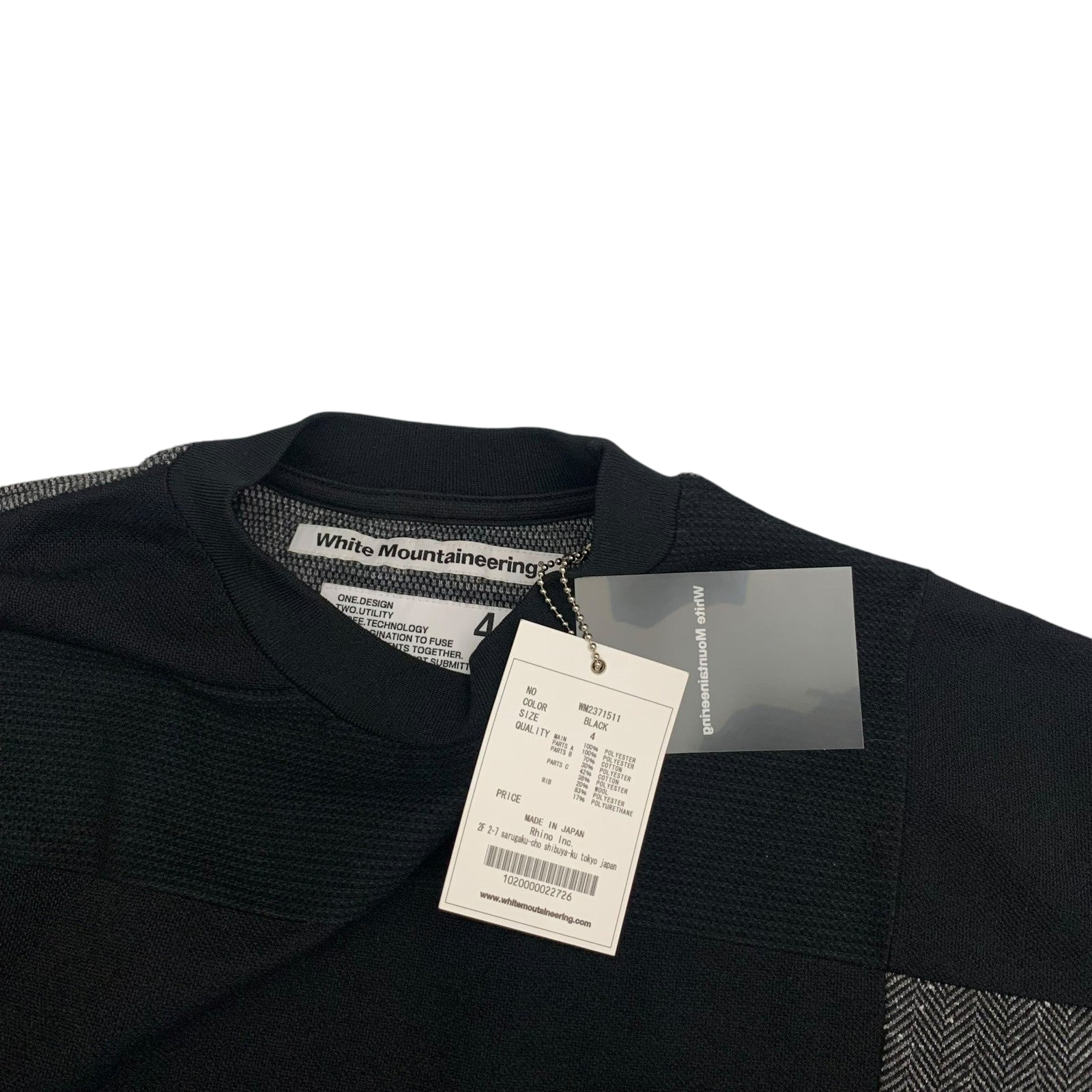 White Mountaineering Colour Block Panelled T-Shirt (Fits L-XL)