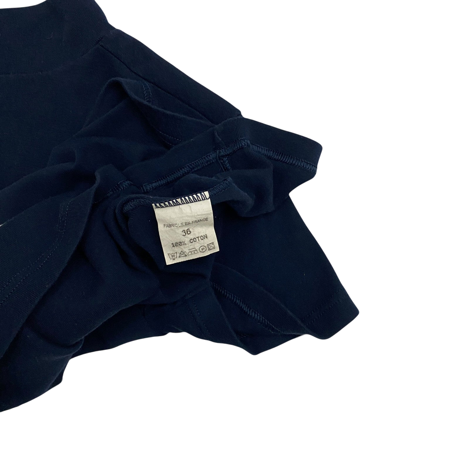 Jacquemus Two Tone Turtle Neck Crop Top Navy/White (Fits S-M Womens)