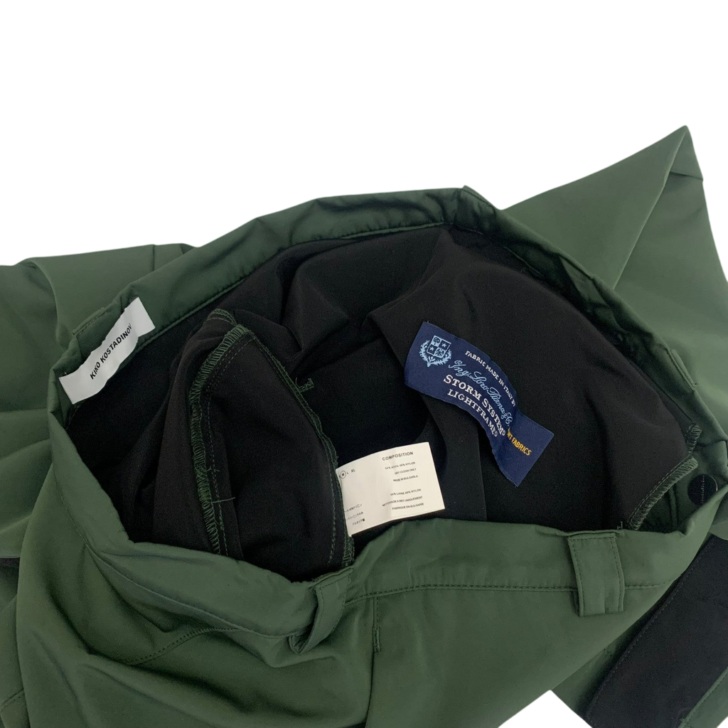 Kiko Kostadinov AW18 Gaetan Striped Trousers Green / Black (Size M)