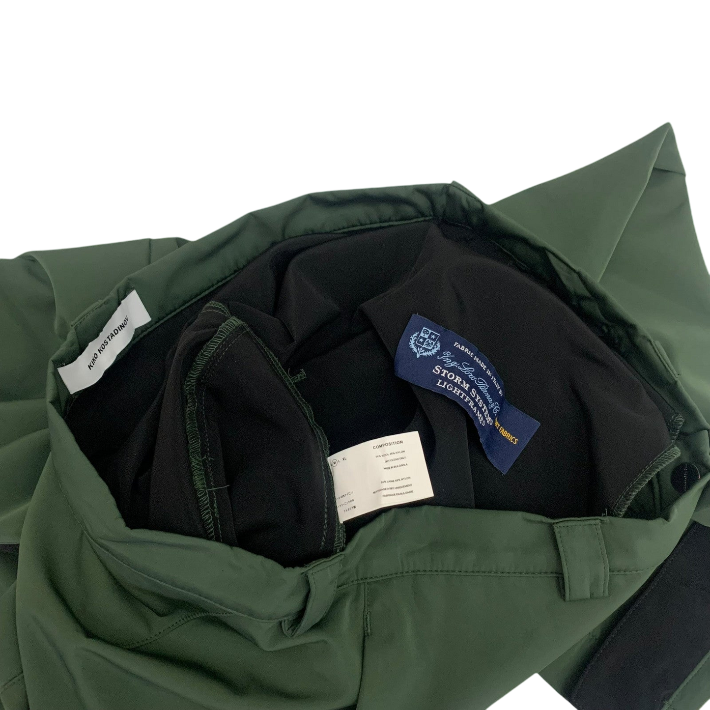 Kiko Kostadinov AW18 Gaetan Striped Trousers Green / Black (Size M)